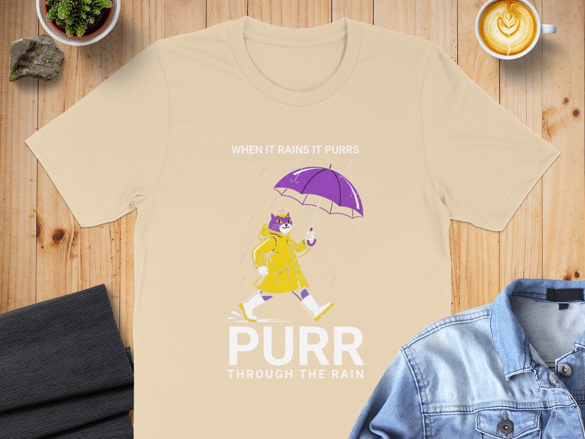When It Rains It Purrs Purr Through the Rain Shirt