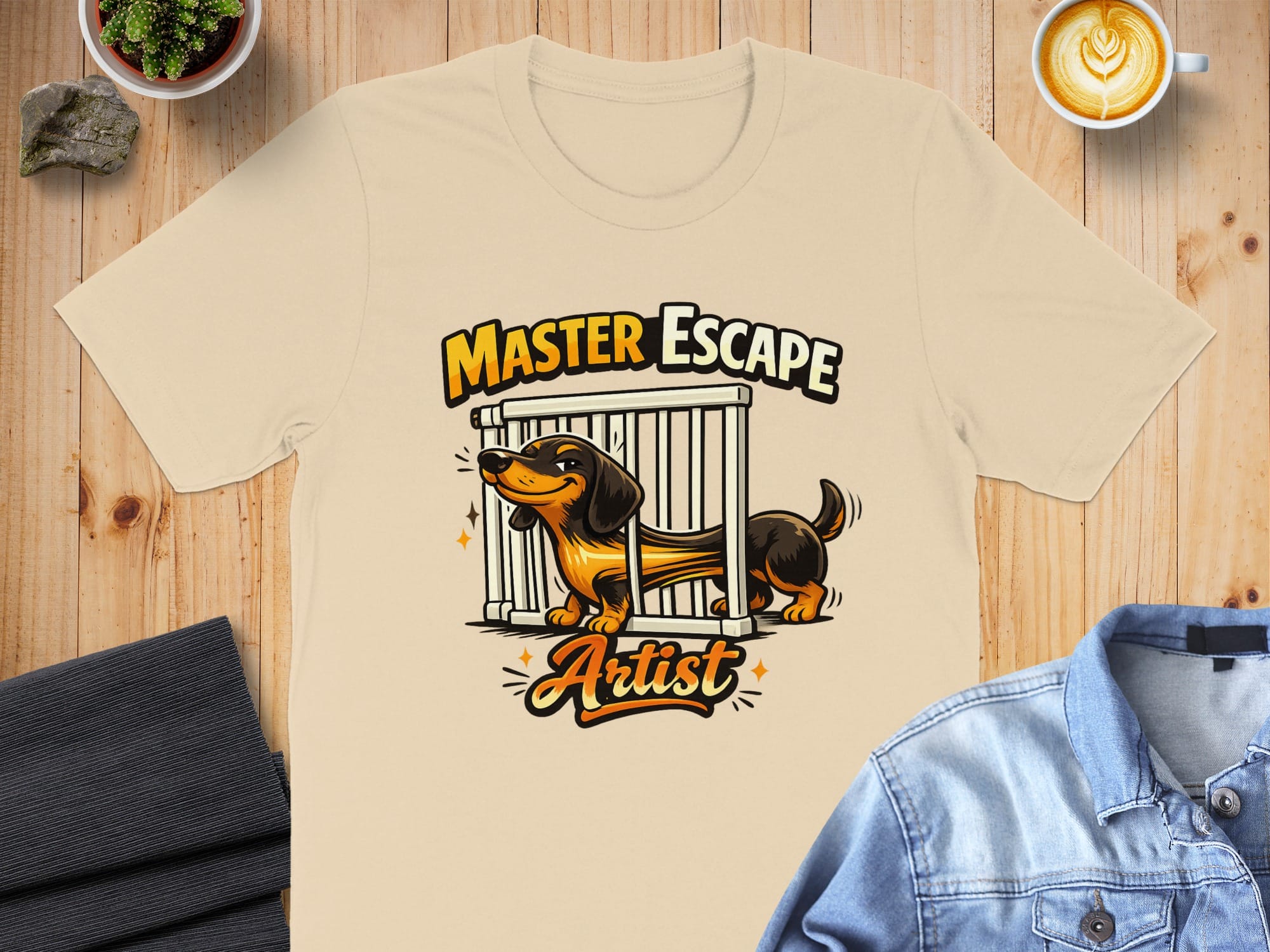 Master Escape Artist Dachshund T-Shirt Graphic Tee
