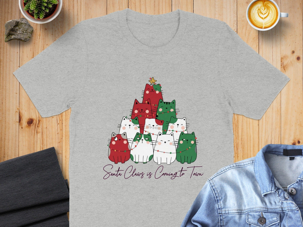 Santa Claws is Coming to Town Cats Shirt