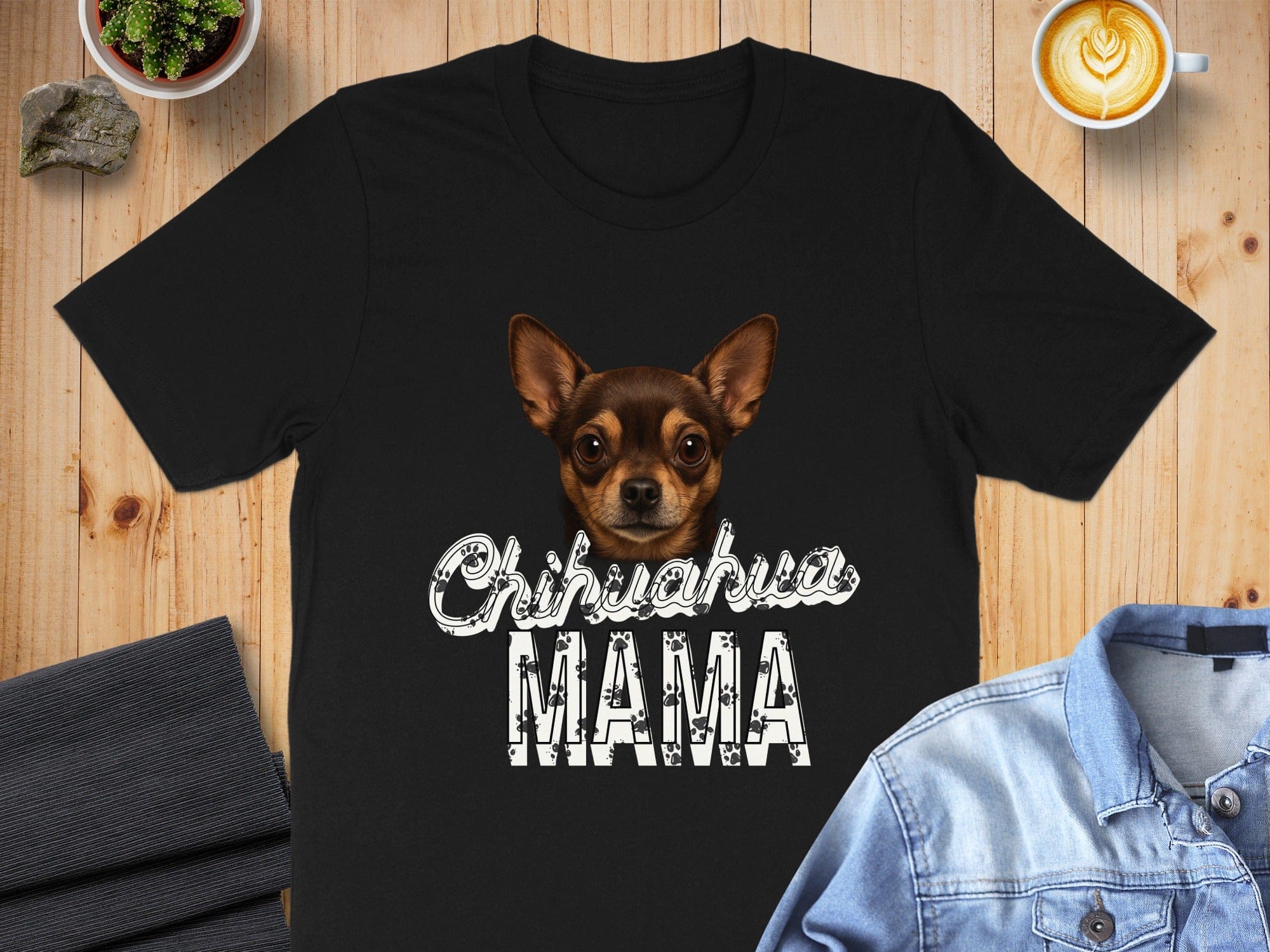 Chihuahua Mama Graphic T-Shirt for Dog Lovers