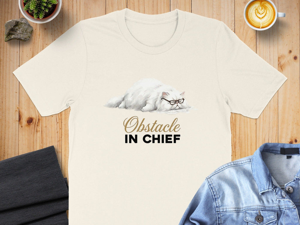 Obstacle In Chief Persian Cat T-Shirt
