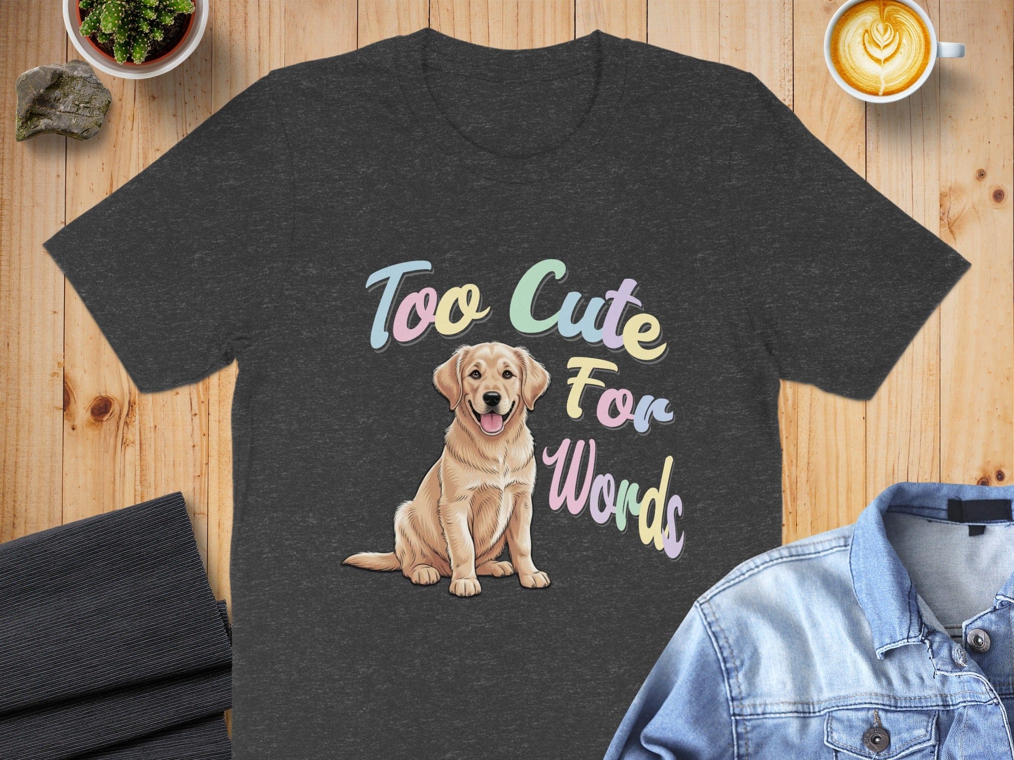 Too Cute For Words Dog Lovers Graphic T-shirt