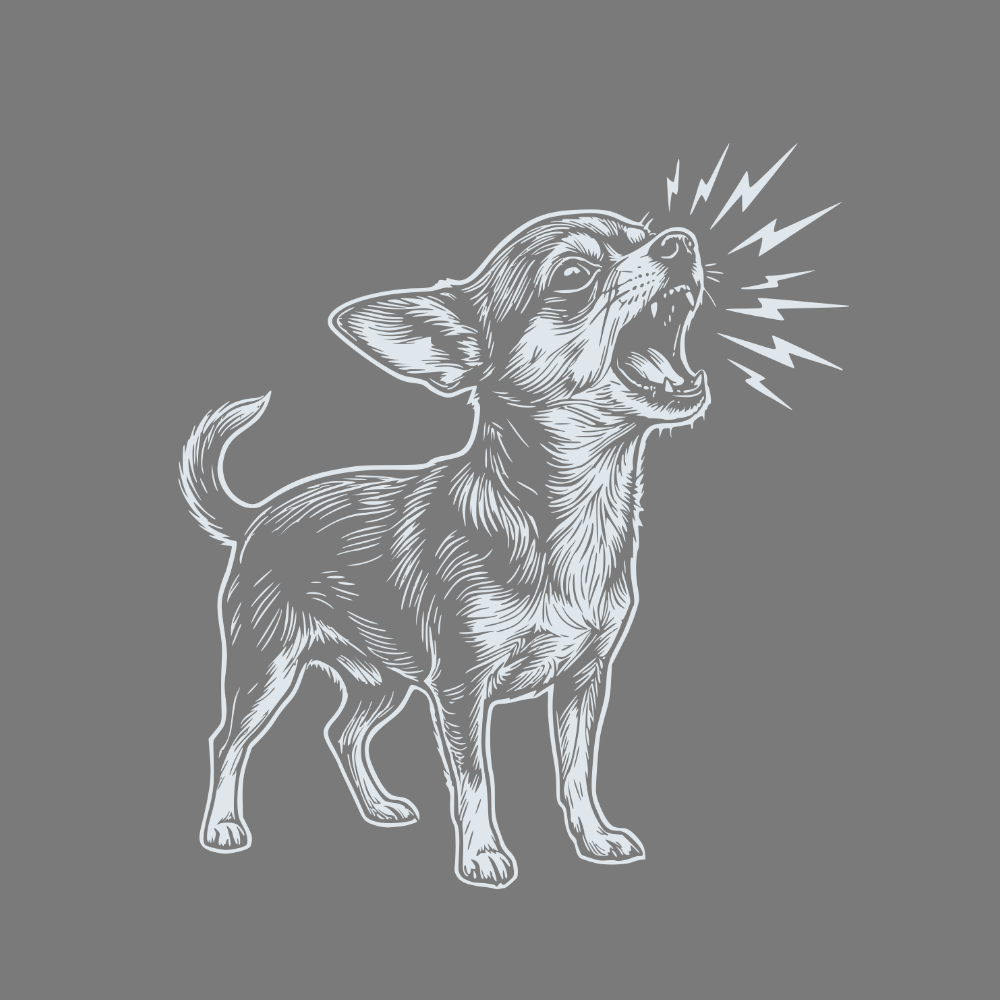 Barking Chihuahua Graphic Art Wall Decor