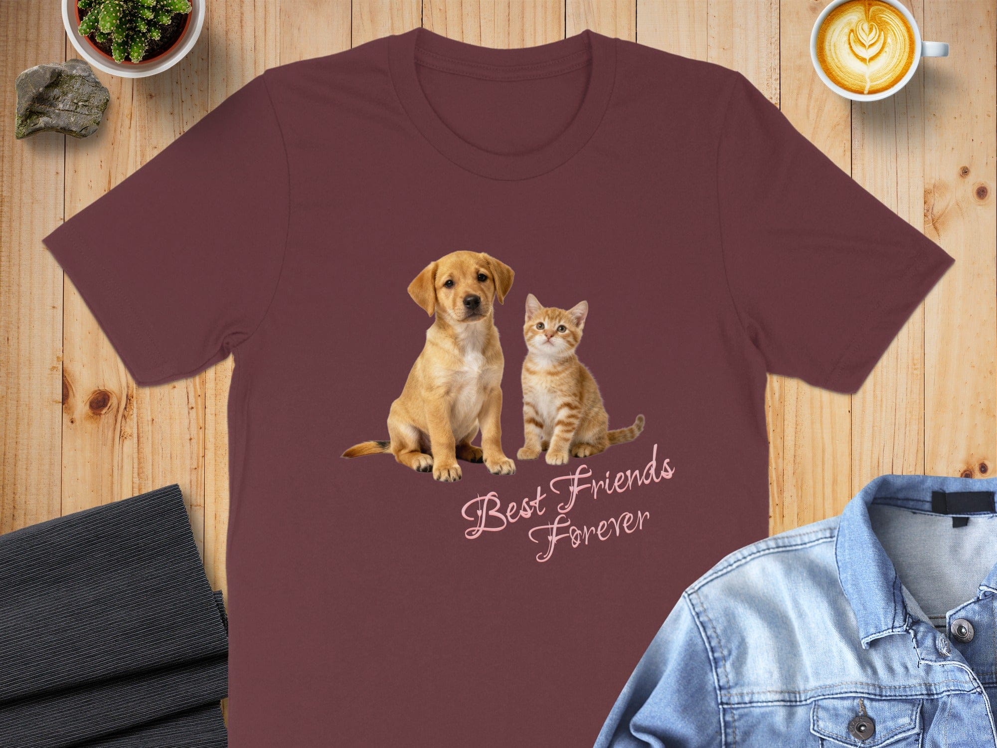 Best Friends Forever Shirt Cute Puppy and Kitten
