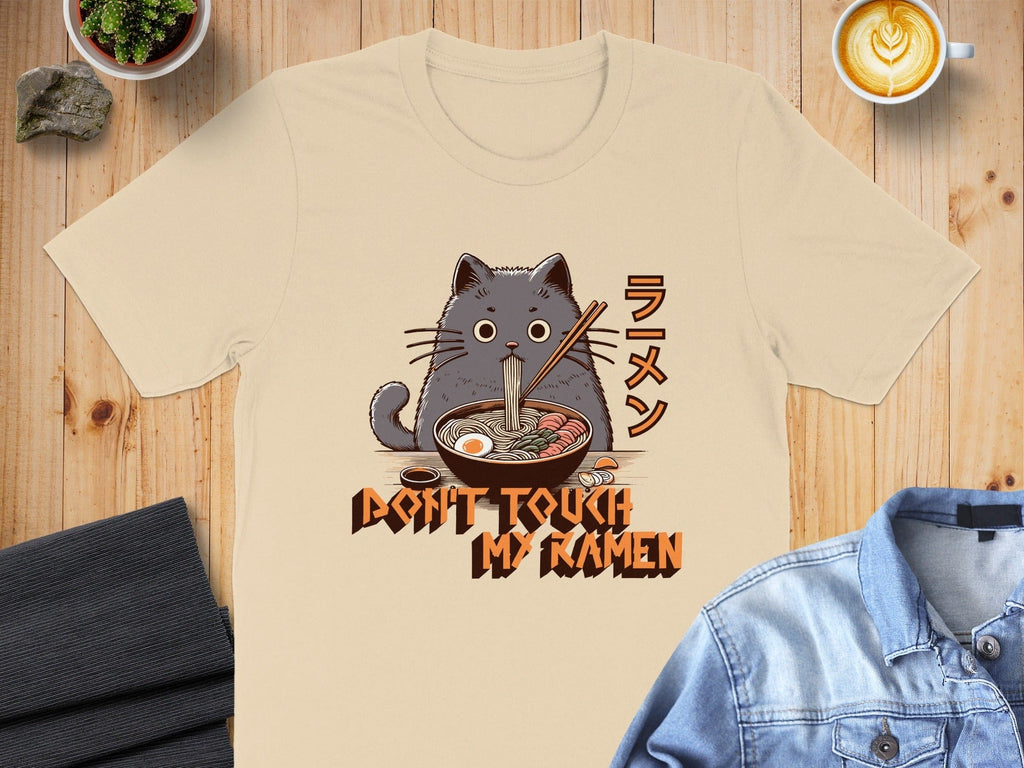 Don't Touch My Ramen Cat Graphic Tee
