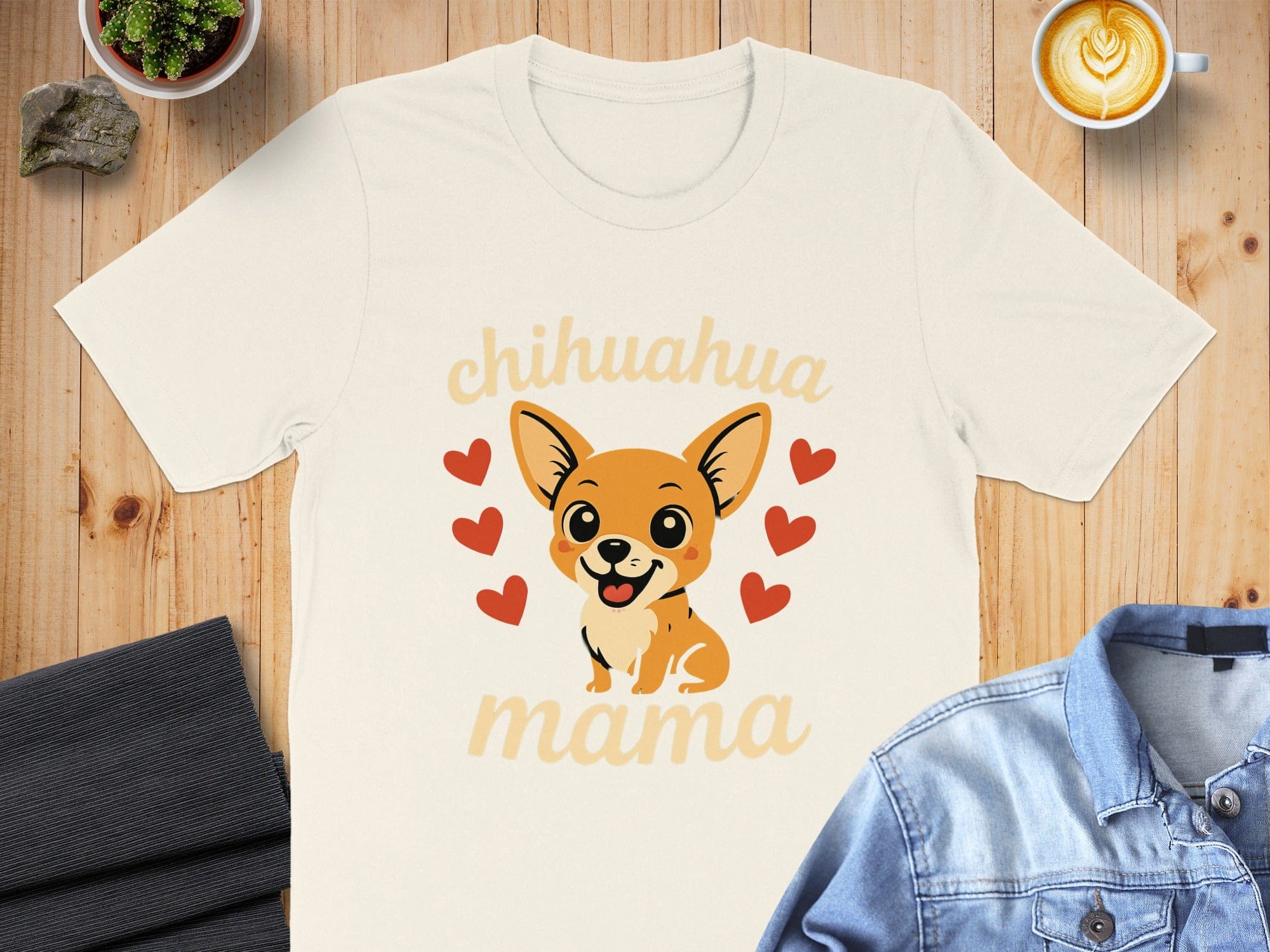 Chihuahua Mama Cute Hearts Graphic Tee product