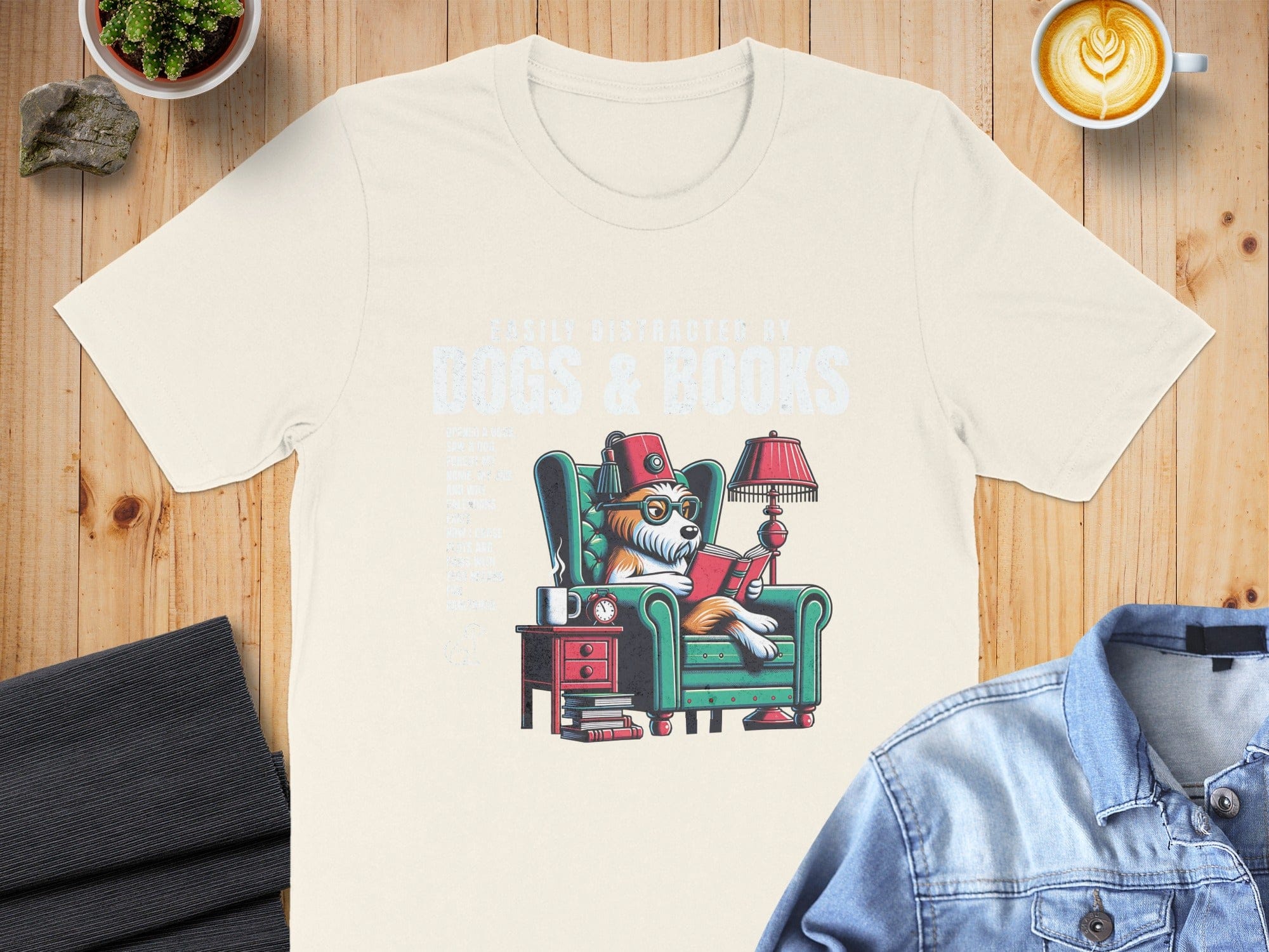 Easily Distracted by Dogs and Books T-shirt