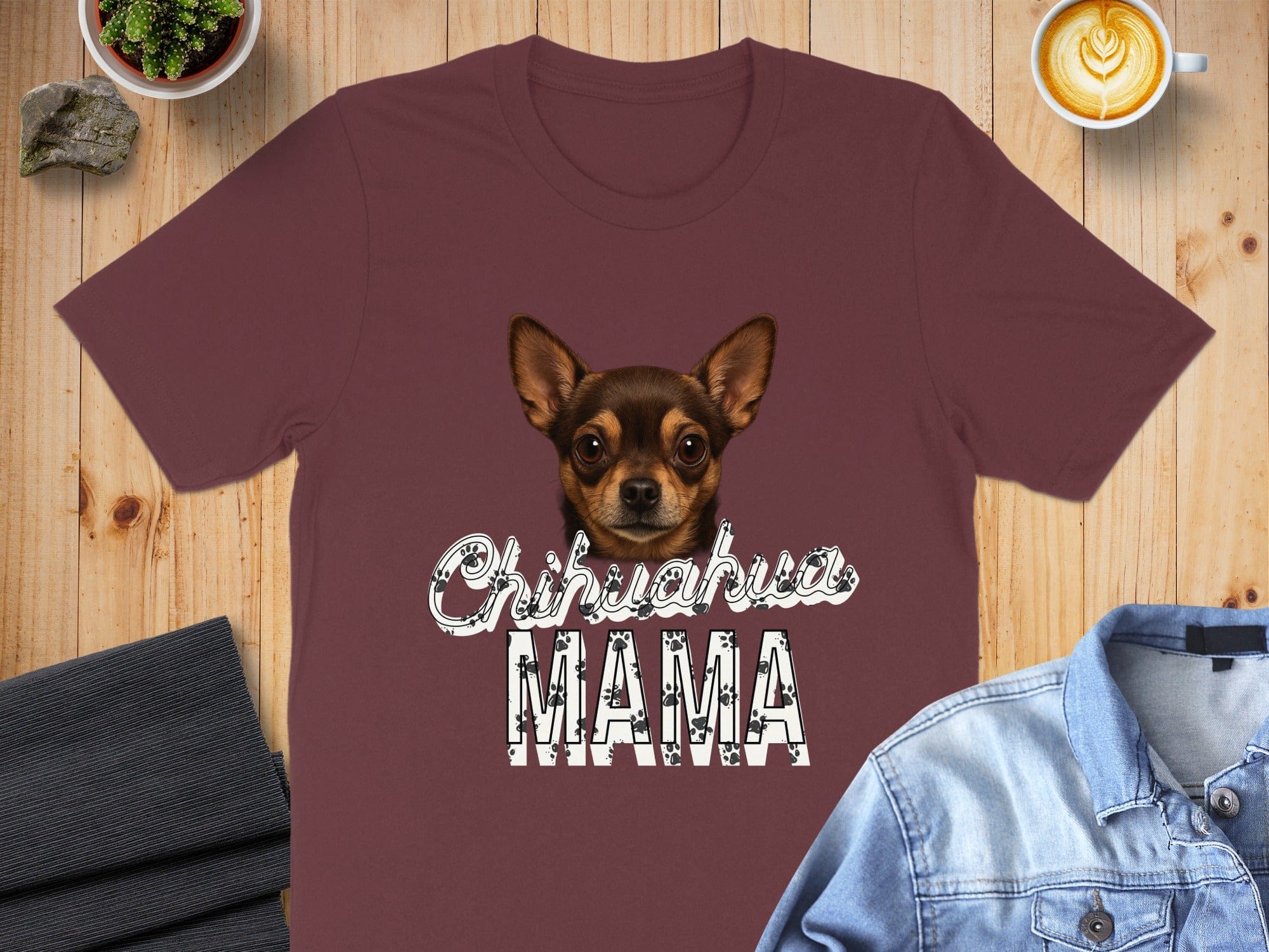 Chihuahua Mama Graphic T-Shirt for Dog Lovers
