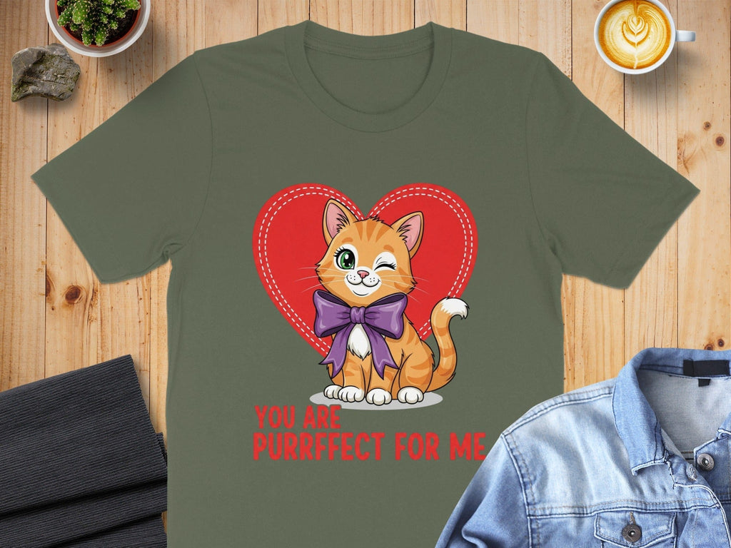 You Are Purrfect for Me Cat Themed Shirt