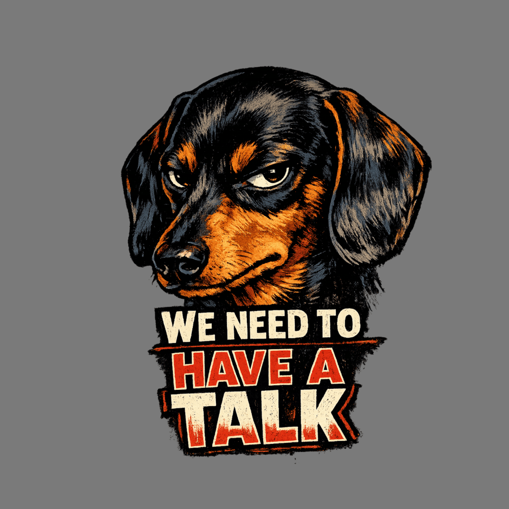 We Need To Have A Talk Dog Illustration Product