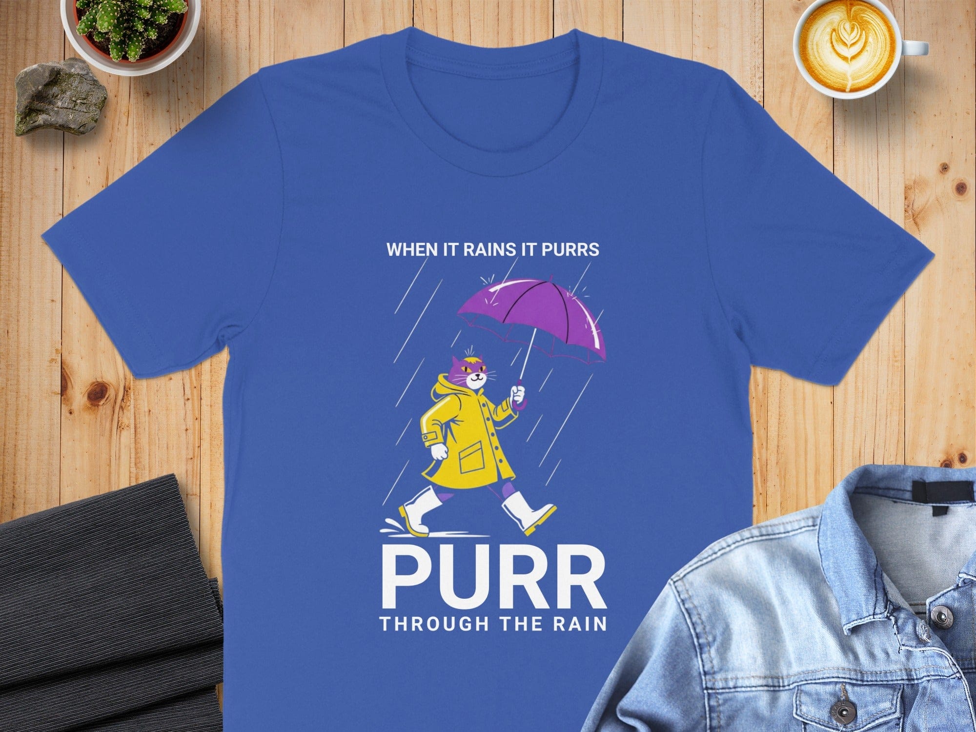 When It Rains It Purrs Through the Rain Shirt