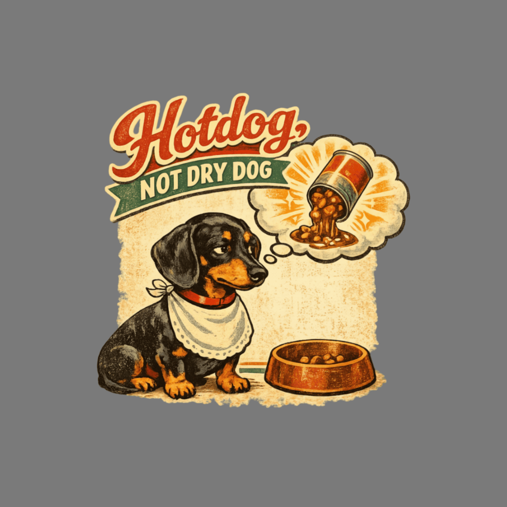 Hotdog Not Dry Dog Dachshund Retro Design product