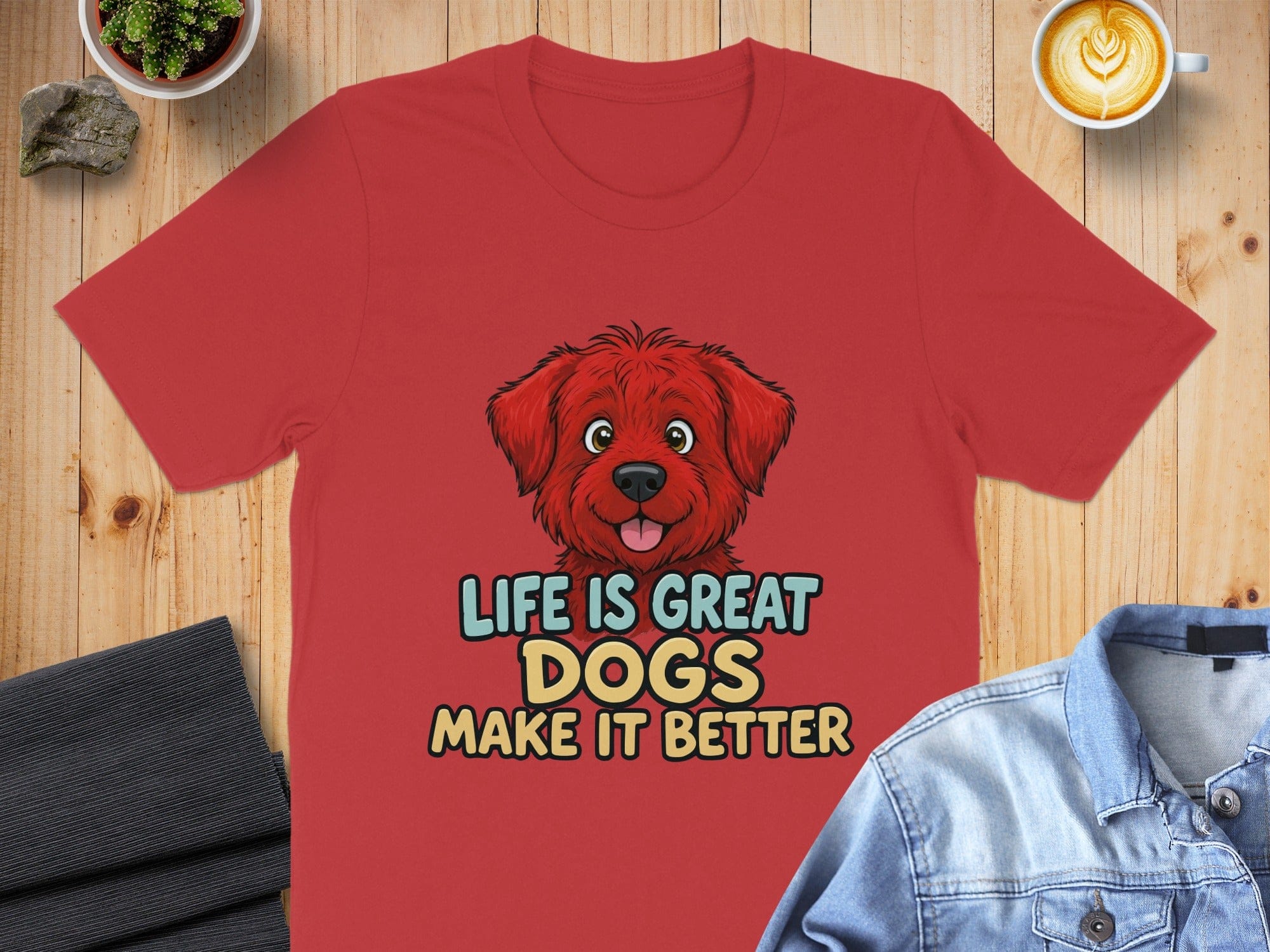 Life Is Great Dogs Make It Better Graphic Tee