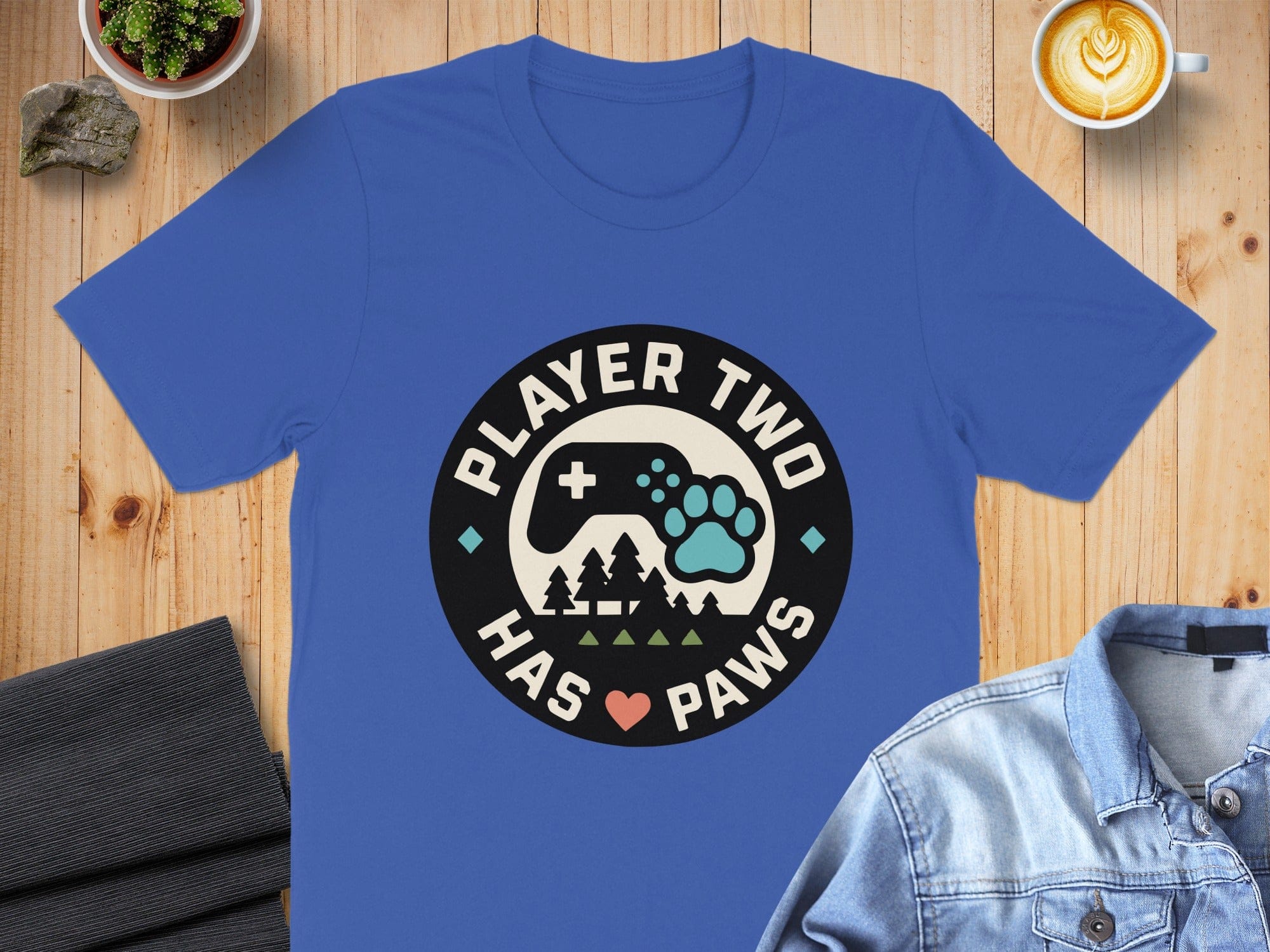 Player Two Has Paws Gaming Graphic T-shirt