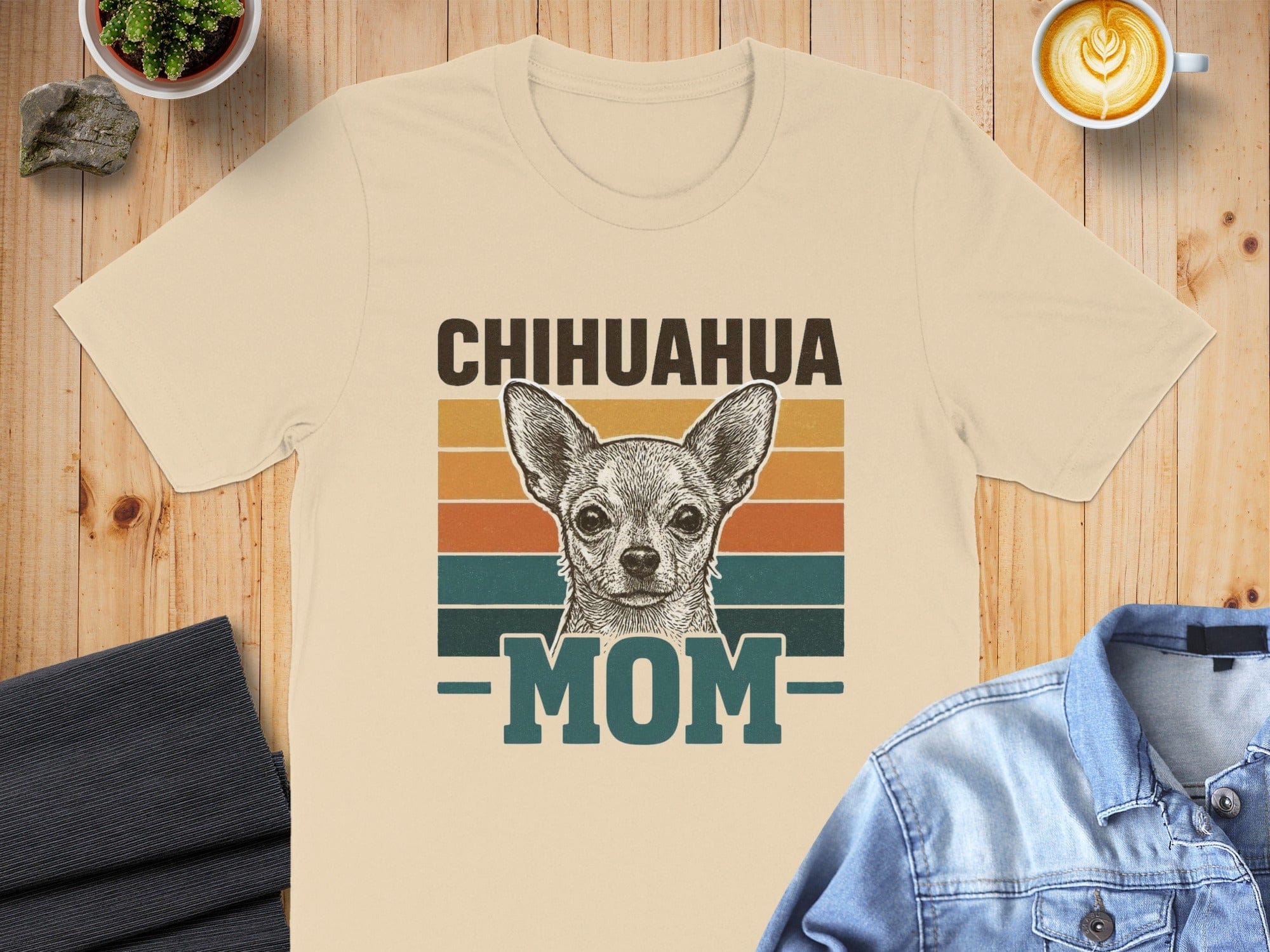 Chihuahua Mom Graphic Tee Retro Dog Lover Apparel