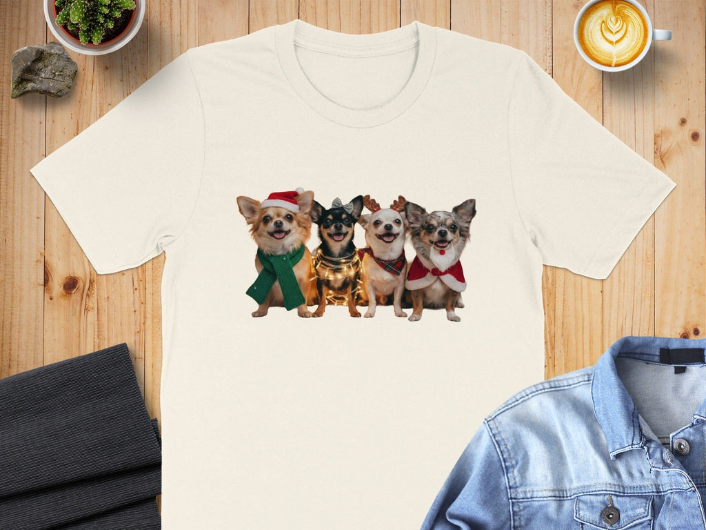Cute Christmas Dogs Themed Graphic Shirt