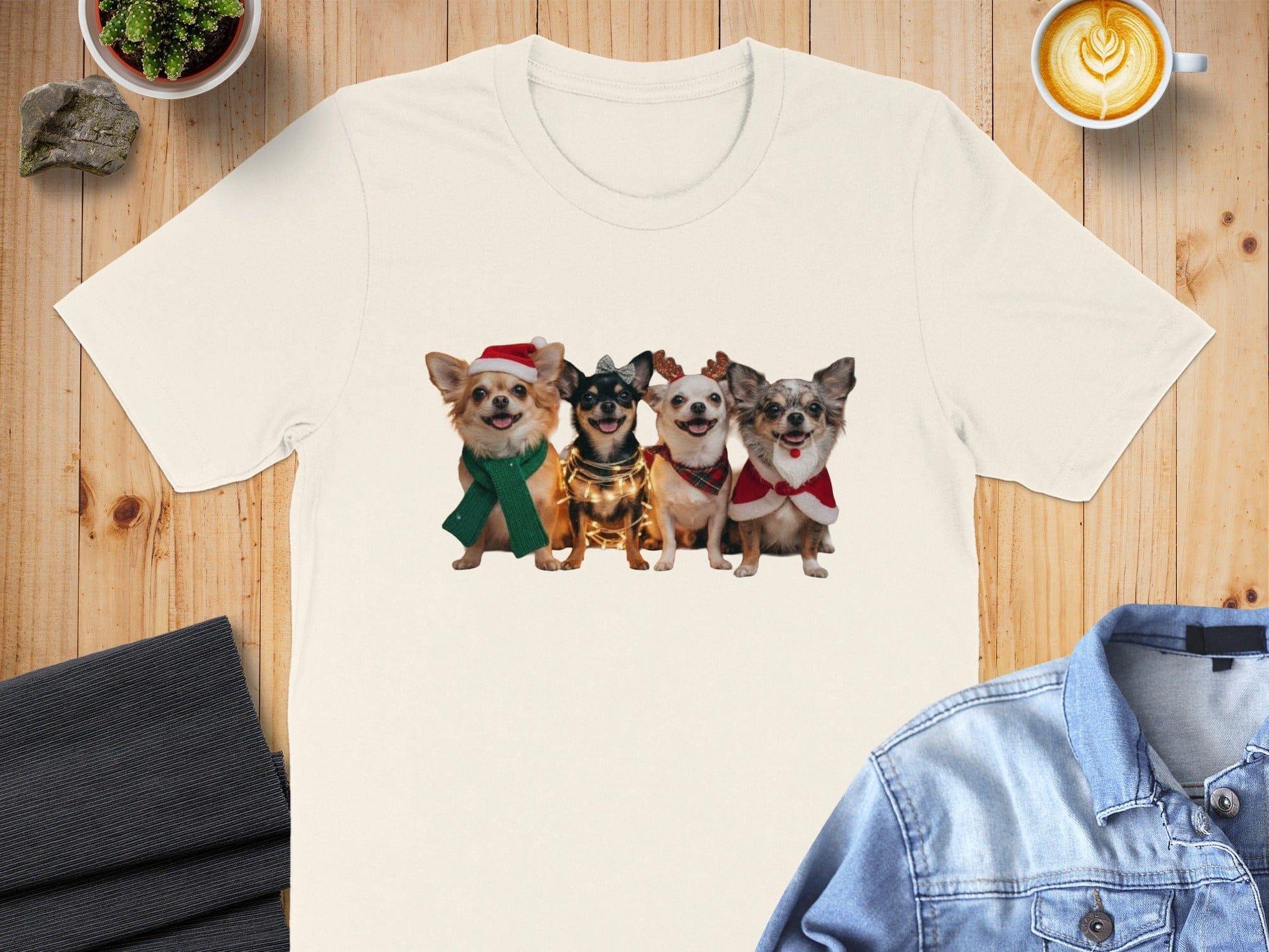 Cute Christmas Dogs Themed Graphic Shirt