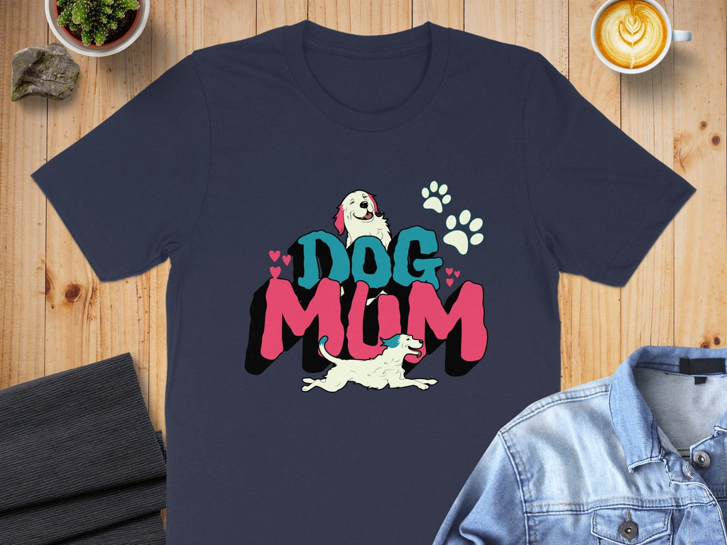 Dog Mum Graphic Print T-Shirt for Pet Lovers
