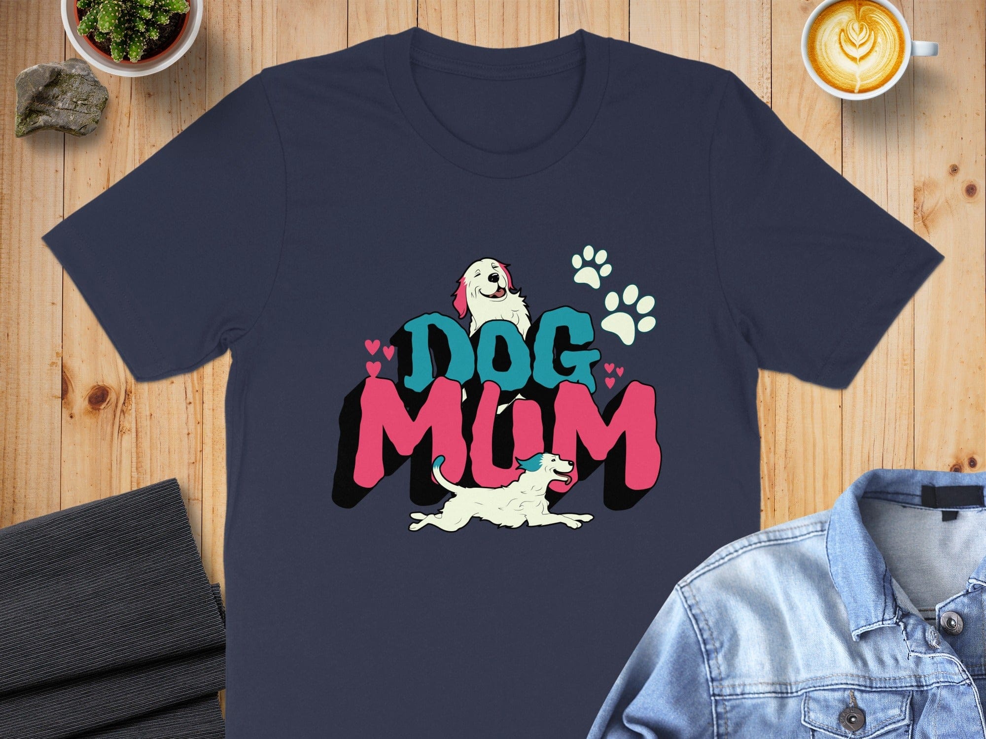 Dog Mum Graphic Print T-Shirt for Pet Lovers