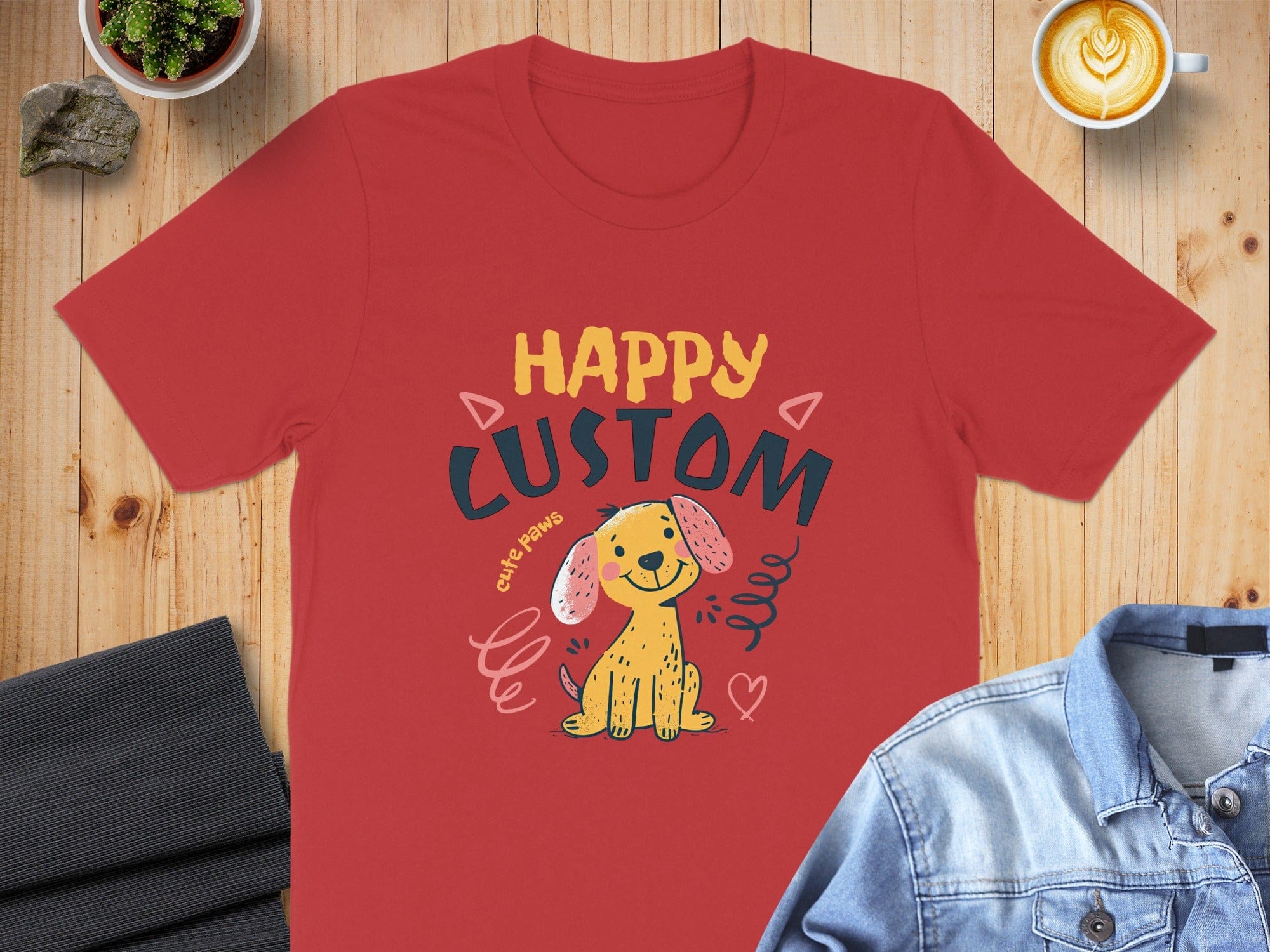 Custom Happy Cute Animal Design T-shirt Product