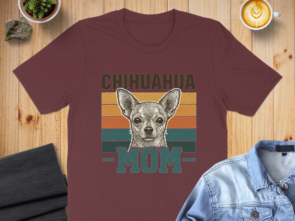 Chihuahua Mom Graphic Tee Shirt for Dog Lovers