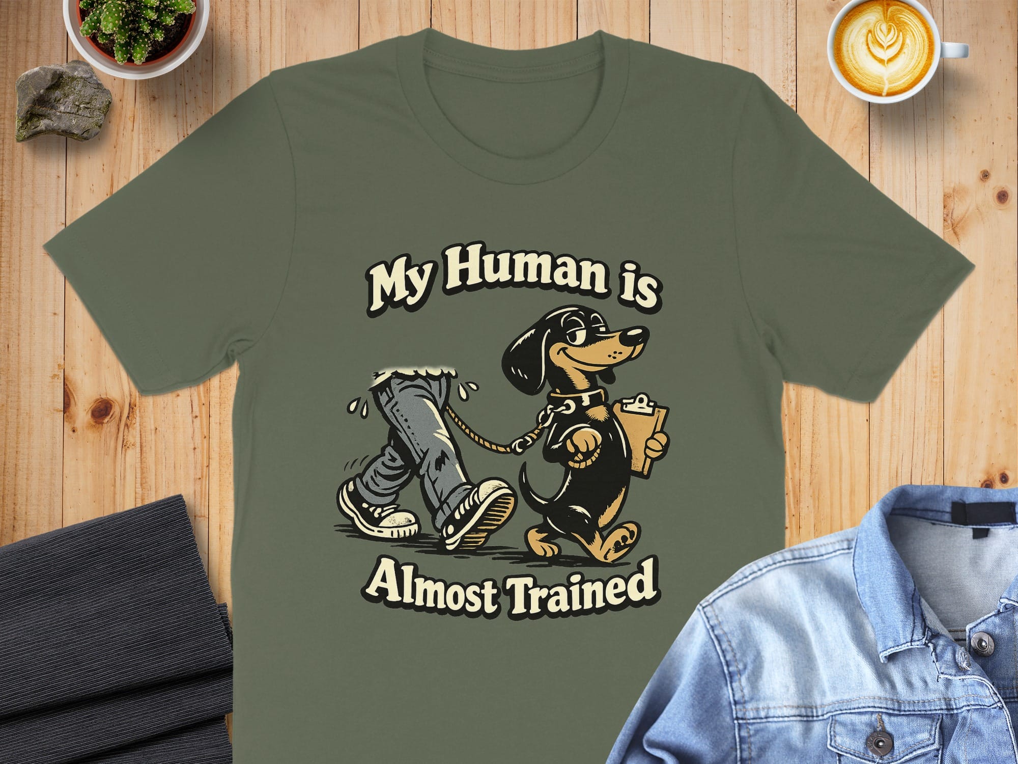My Human is Almost Trained Funny Dog Shirt