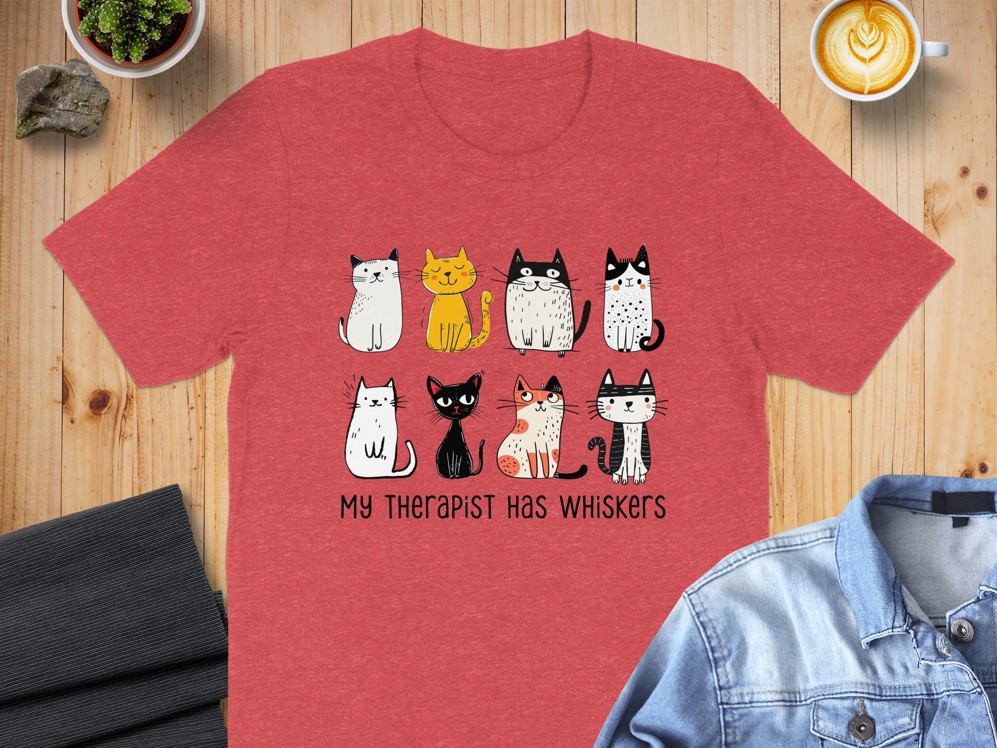 My Therapist Has Whiskers Cute Cat Graphic Tee