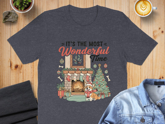 It's the Most Wonderful Time Dog and Christmas Tree Shirt