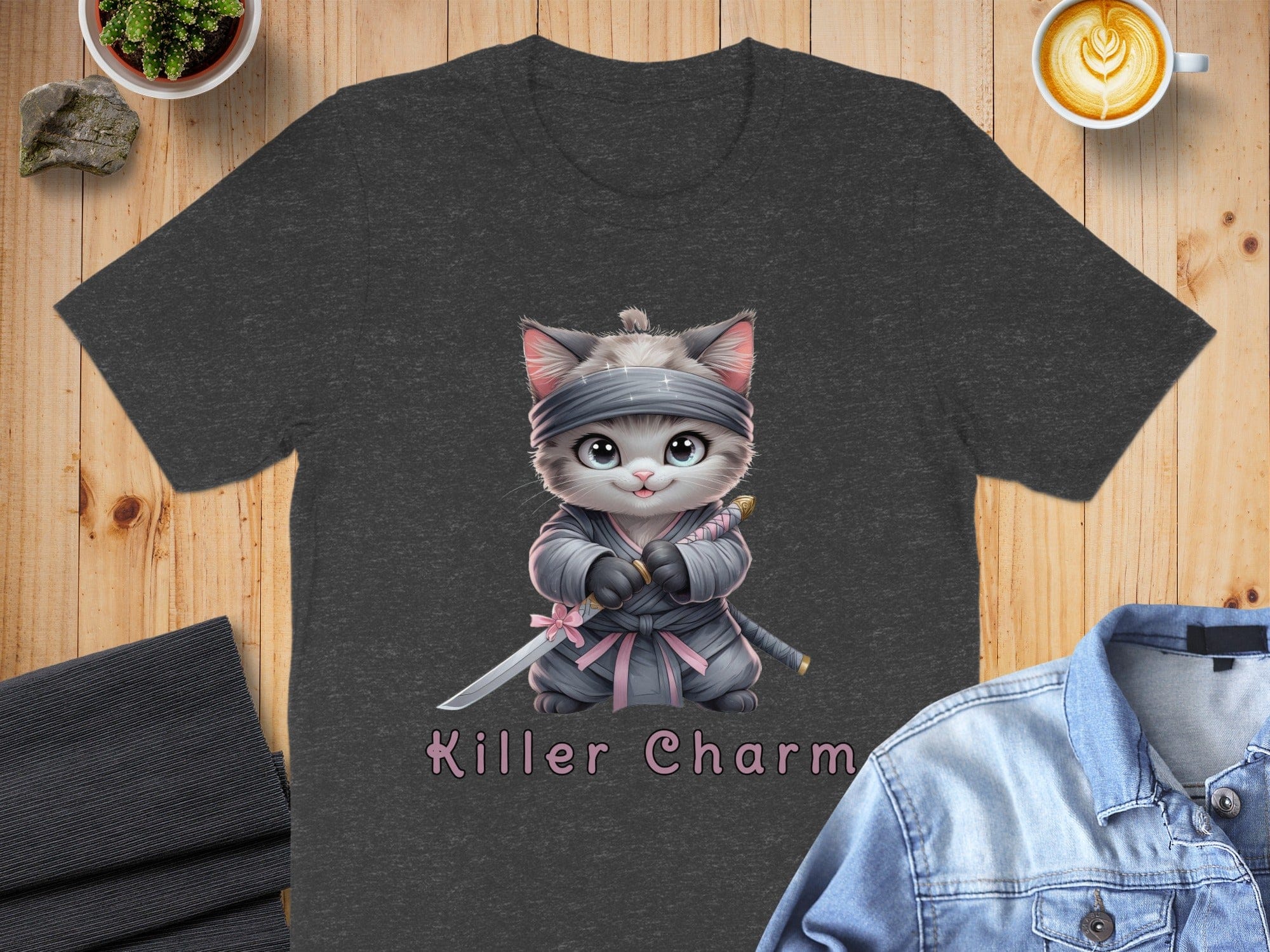 Killer Charm Cute Cat Ninja T-Shirt