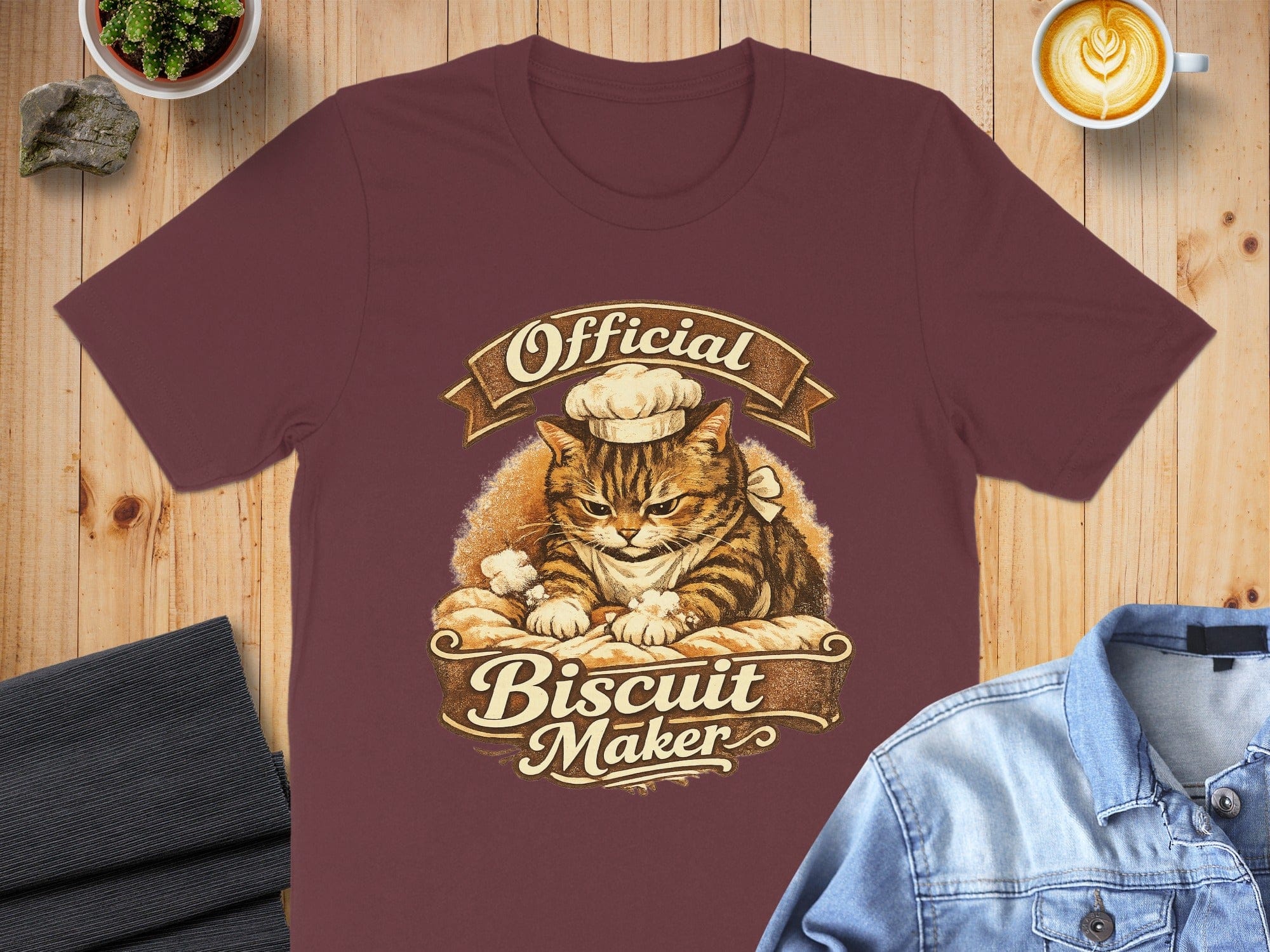 Official Biscuit Maker Cat Graphic Tee Shirt