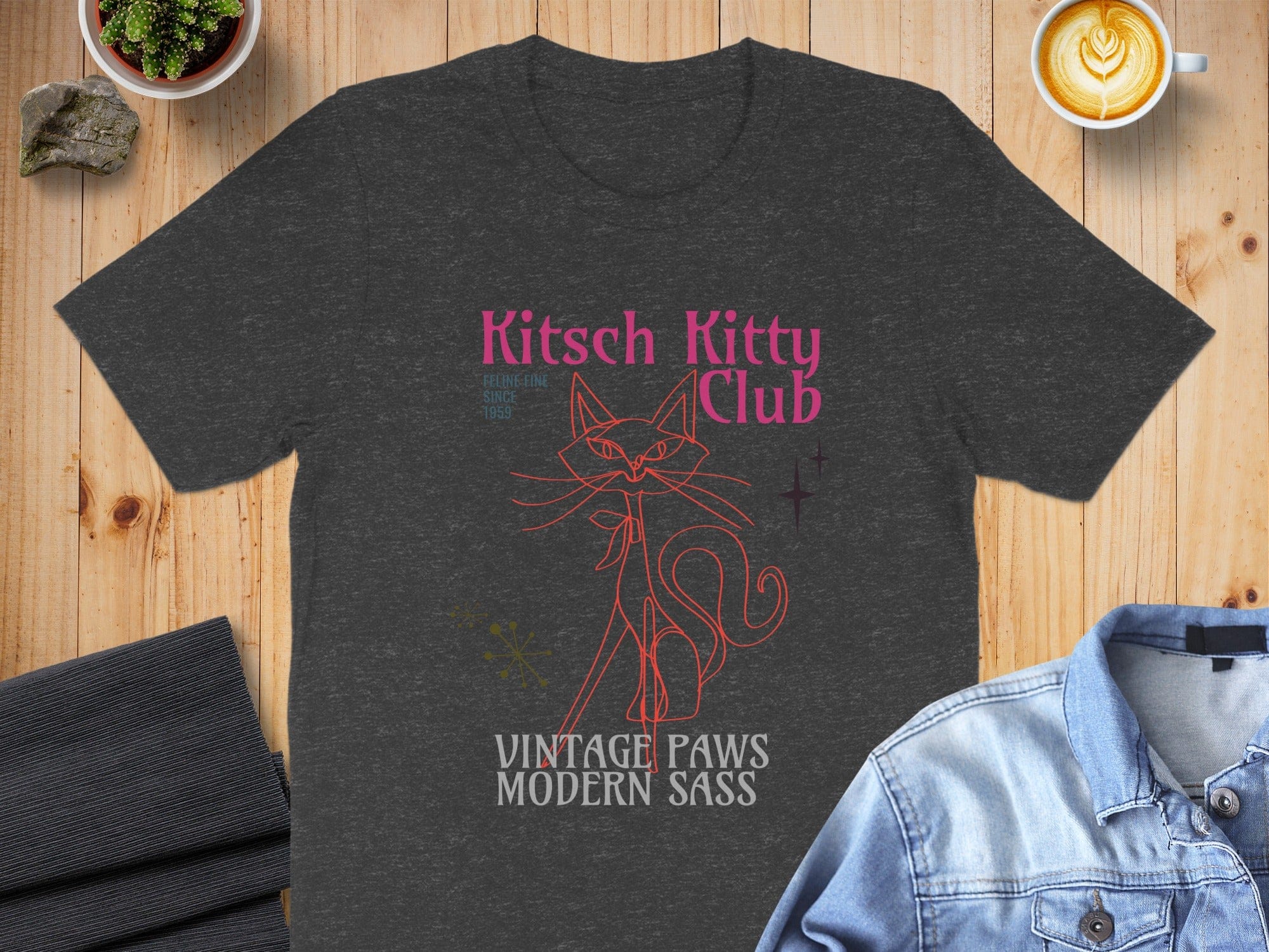Kitsch Kitty Club Vintage Paws Modern Sass Shirt