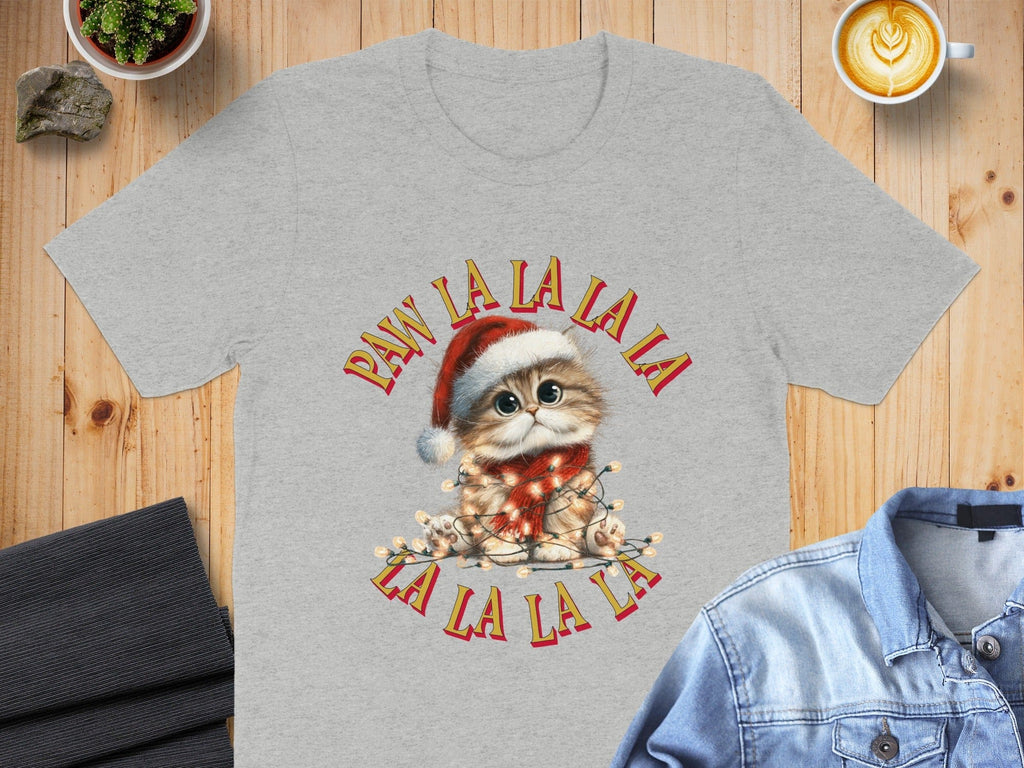 Paw La La La La Cute Cat Christmas T-Shirt