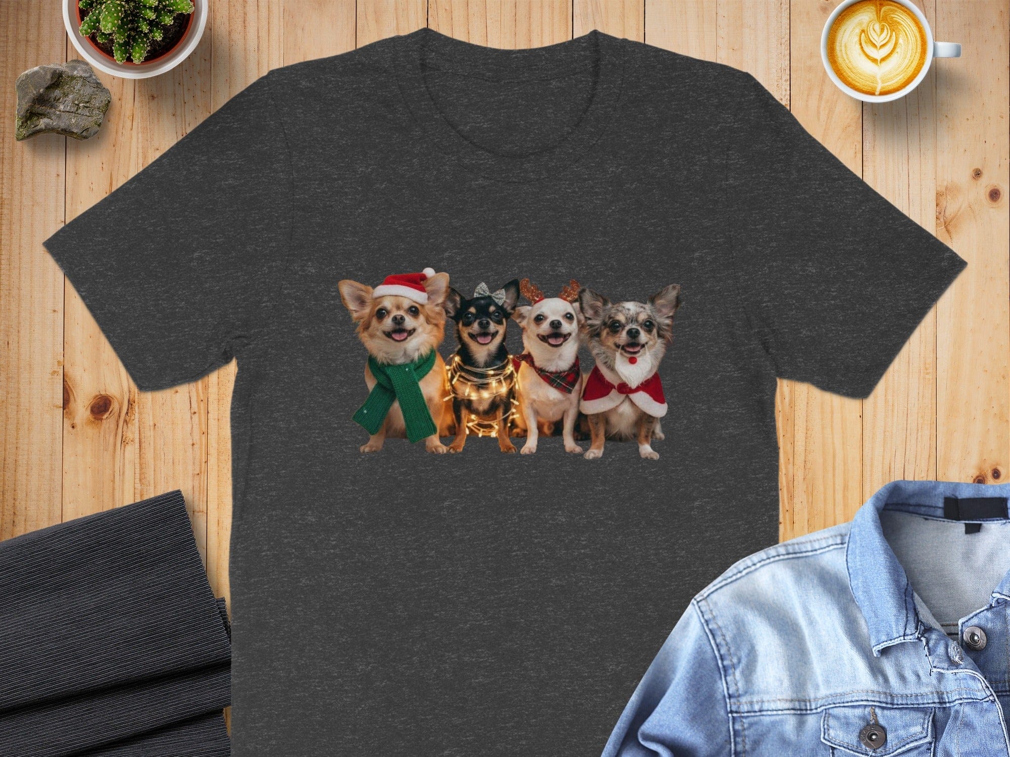 Adorable Dogs with Christmas Hats T-shirt