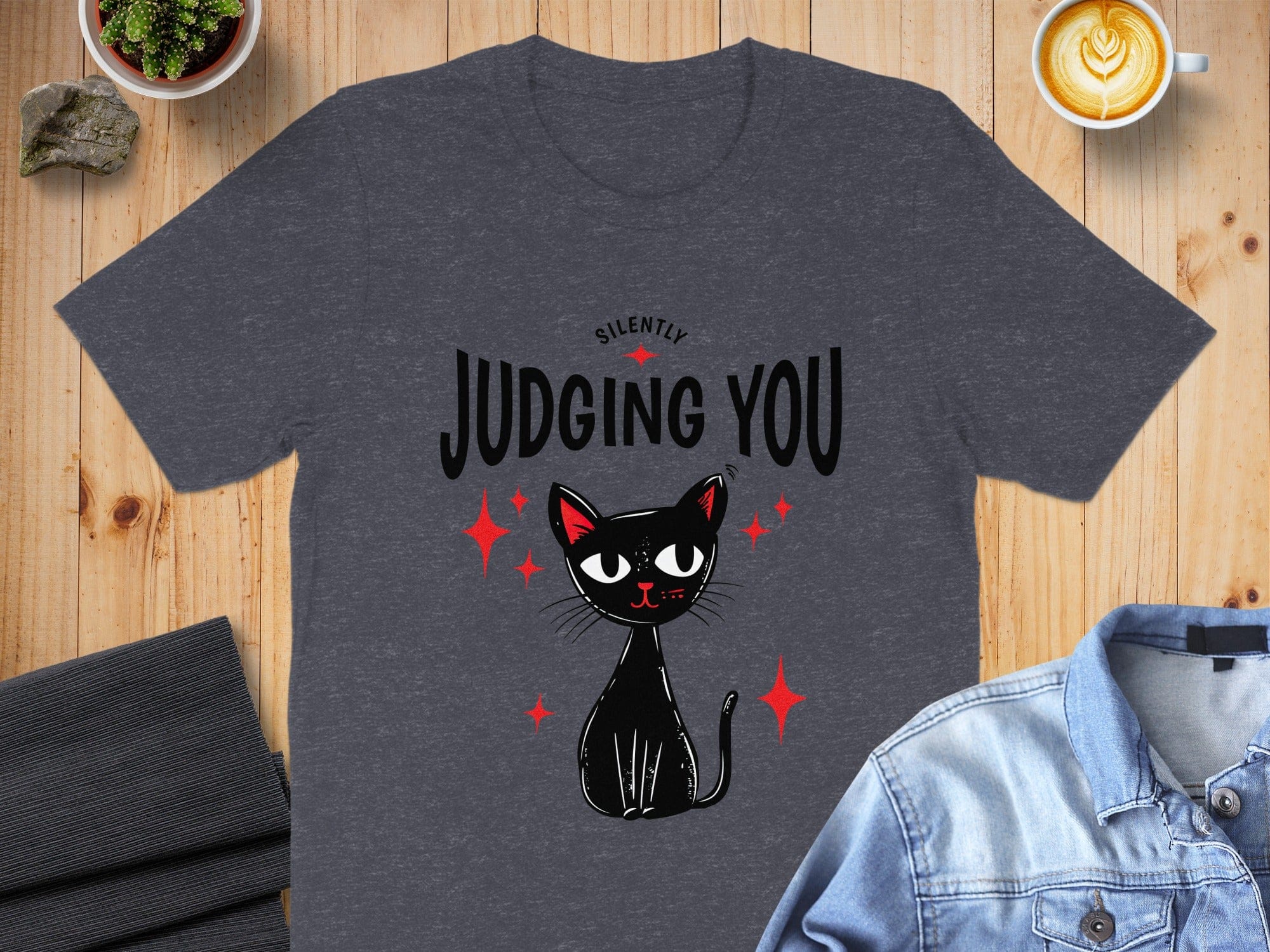 Silently Judging You Cat Graphic T-shirt