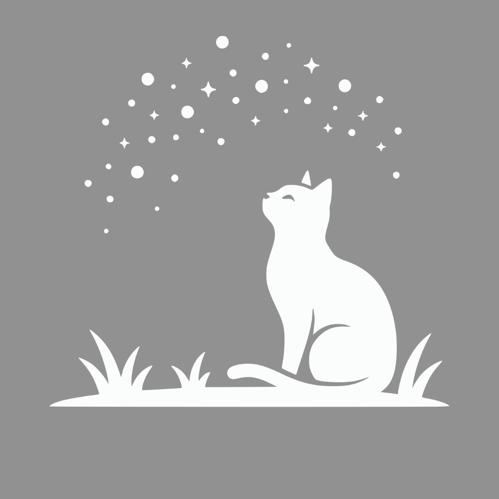 Dreamy Cat Under Stars Graphic design product