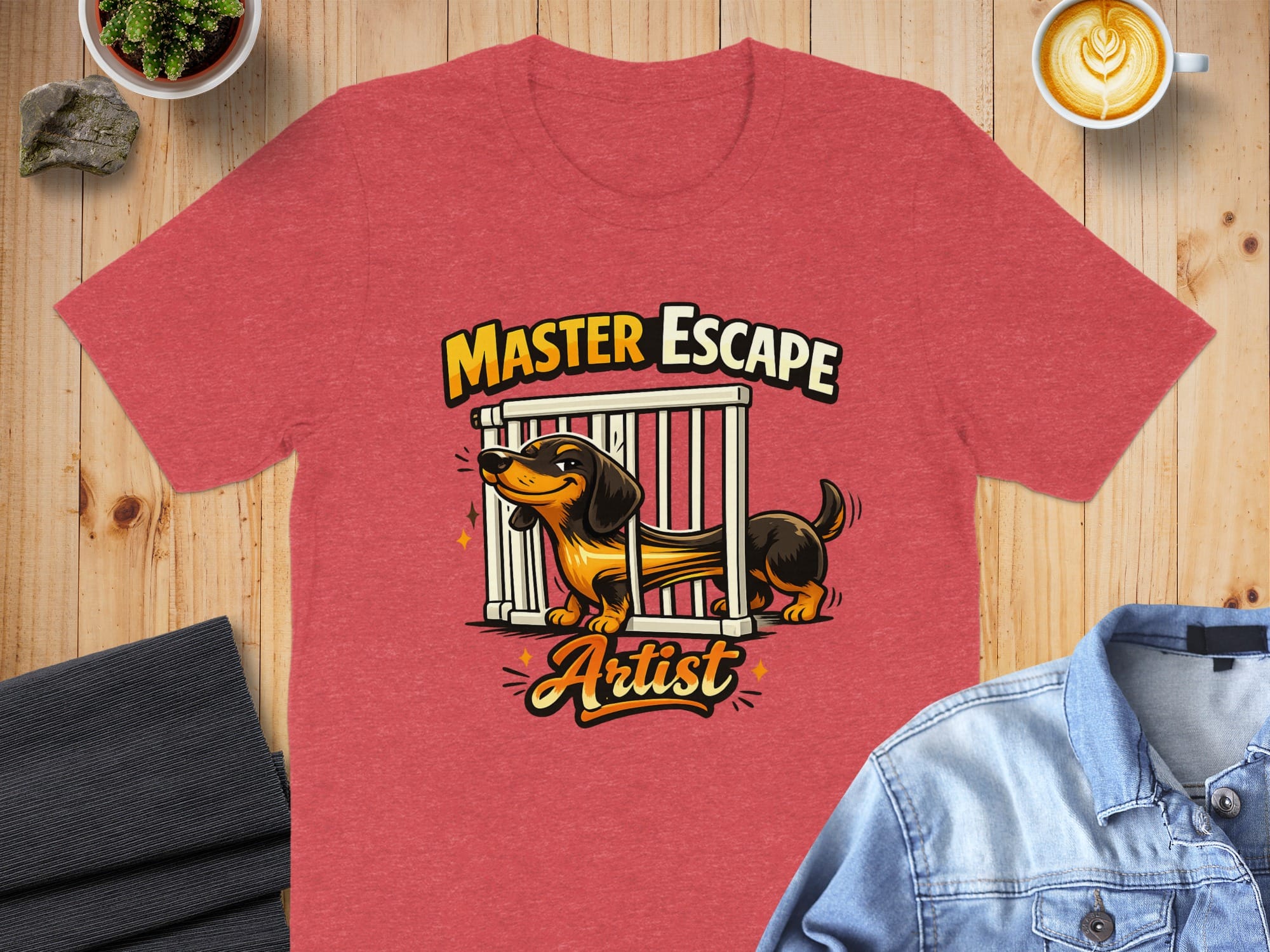 Master Escape Artist Dachshund Illustration T-Shirt