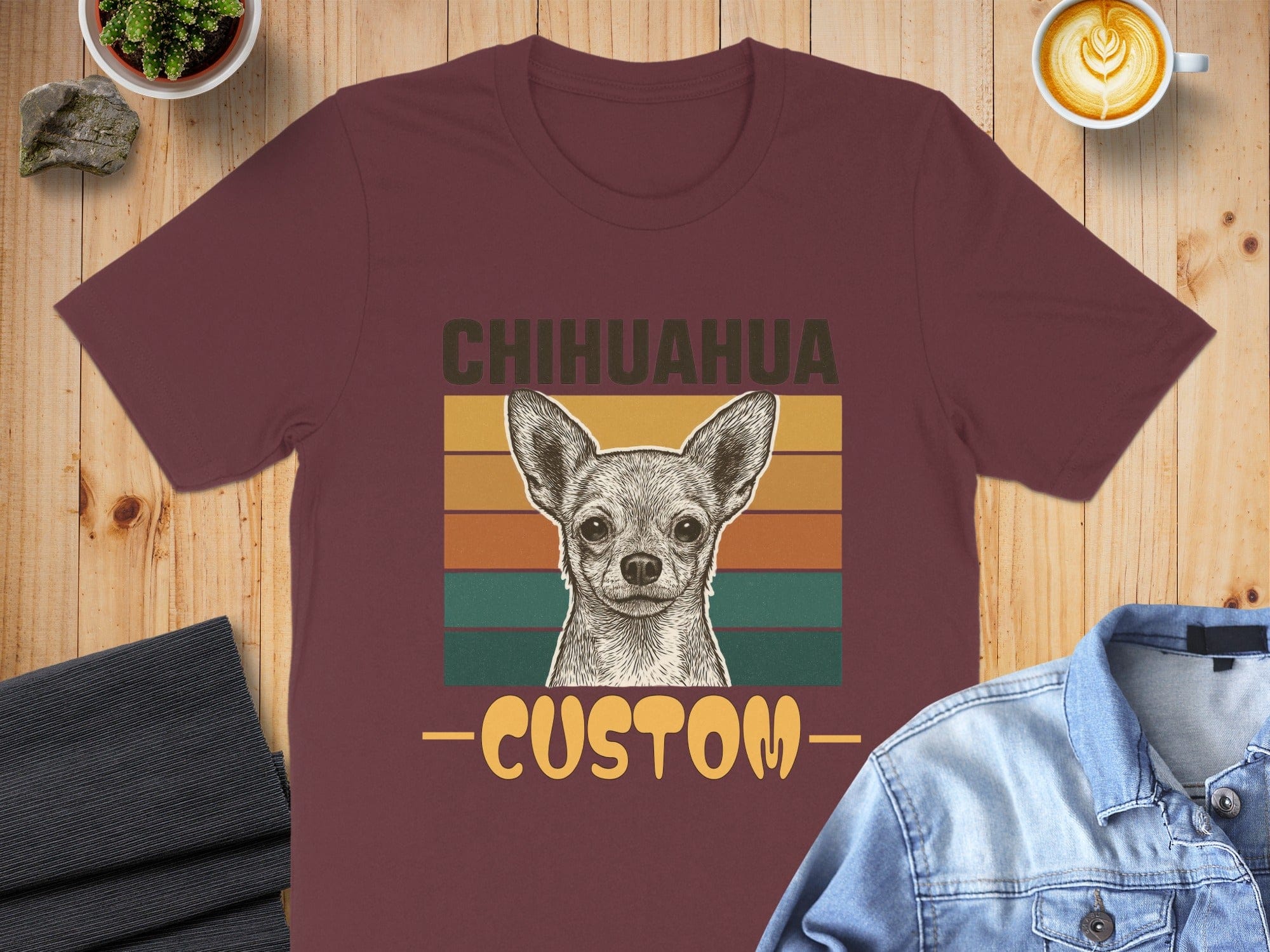 Custom Chihuahua Themed Graphic T-shirt