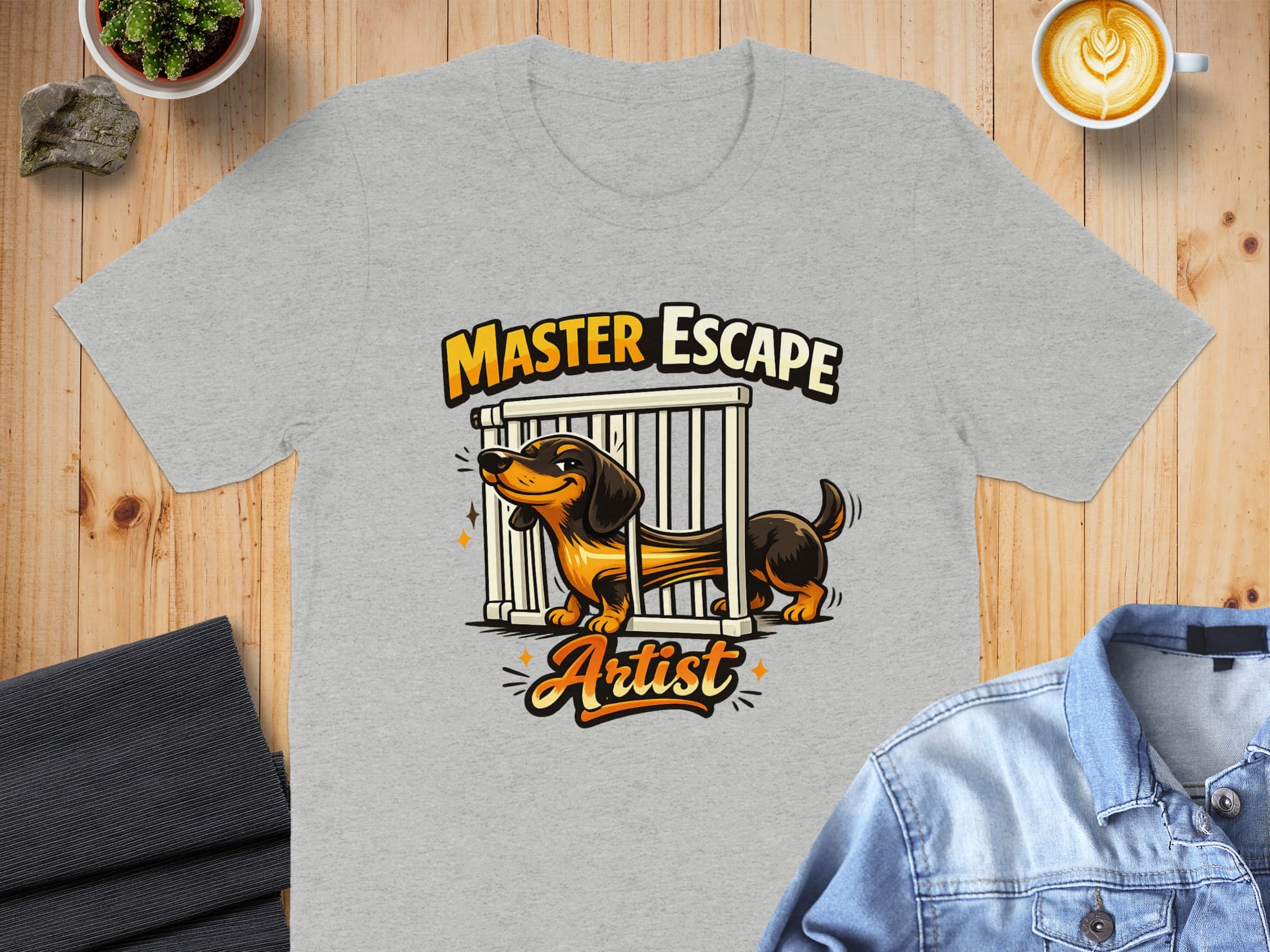 Master Escape Artist Dachshund Graphic T-Shirt