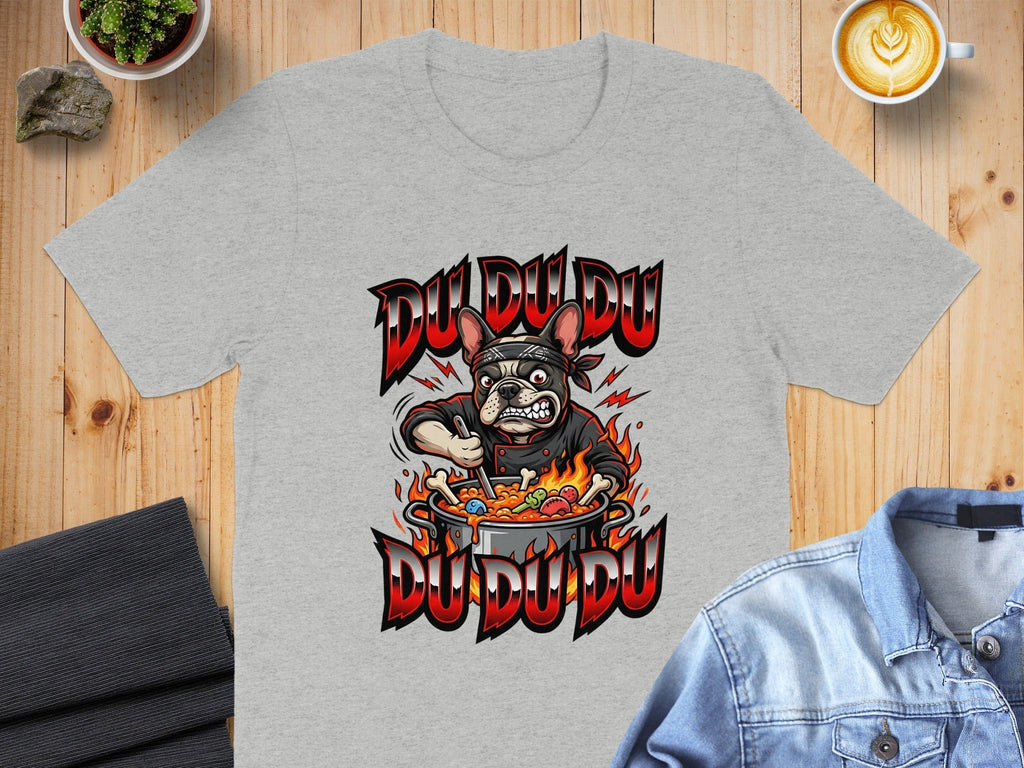 Du Du Du Aggressive Bulldog Illustration T-shirt