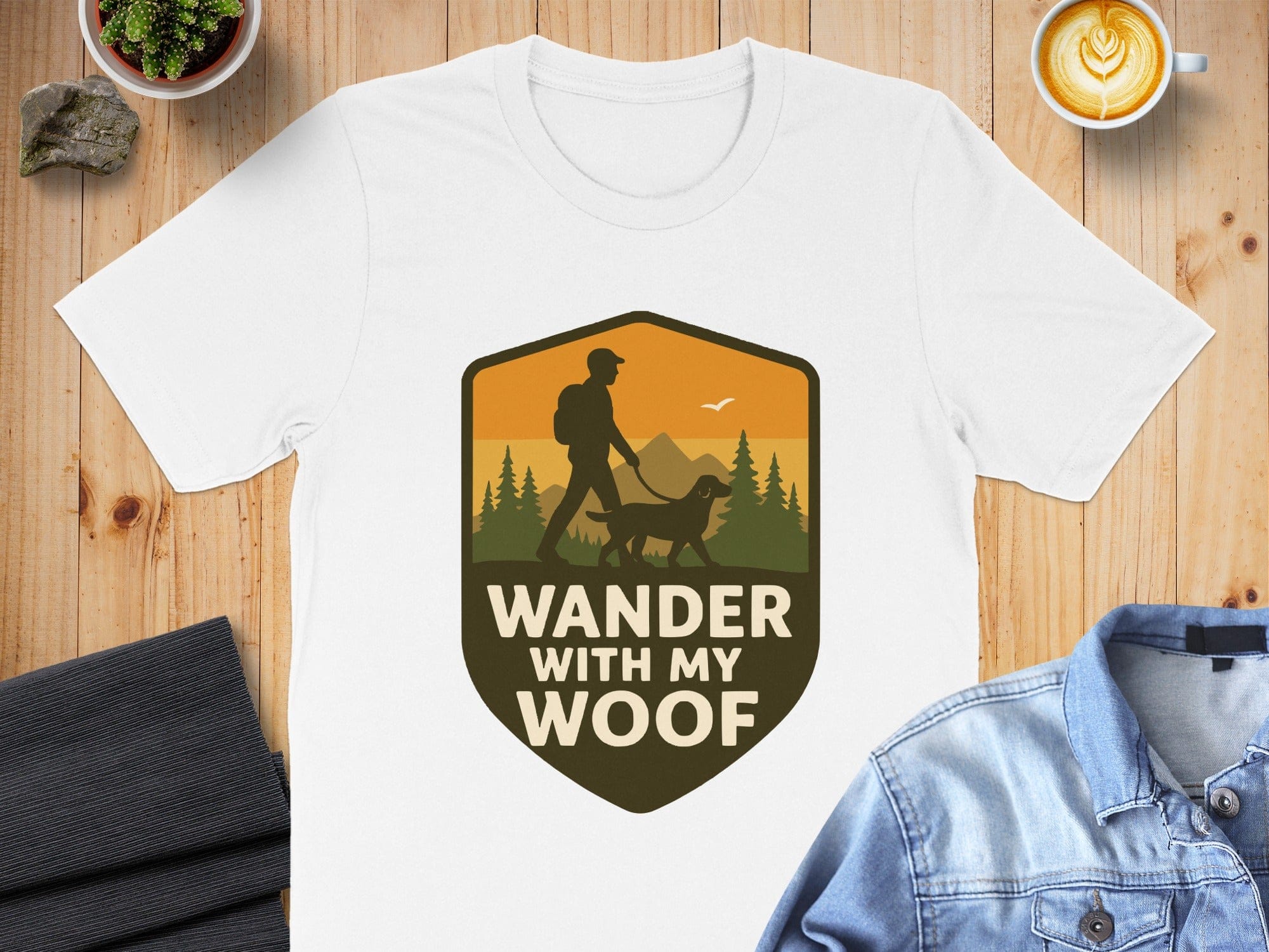 Wander With My Woof Graphic T-shirt Design