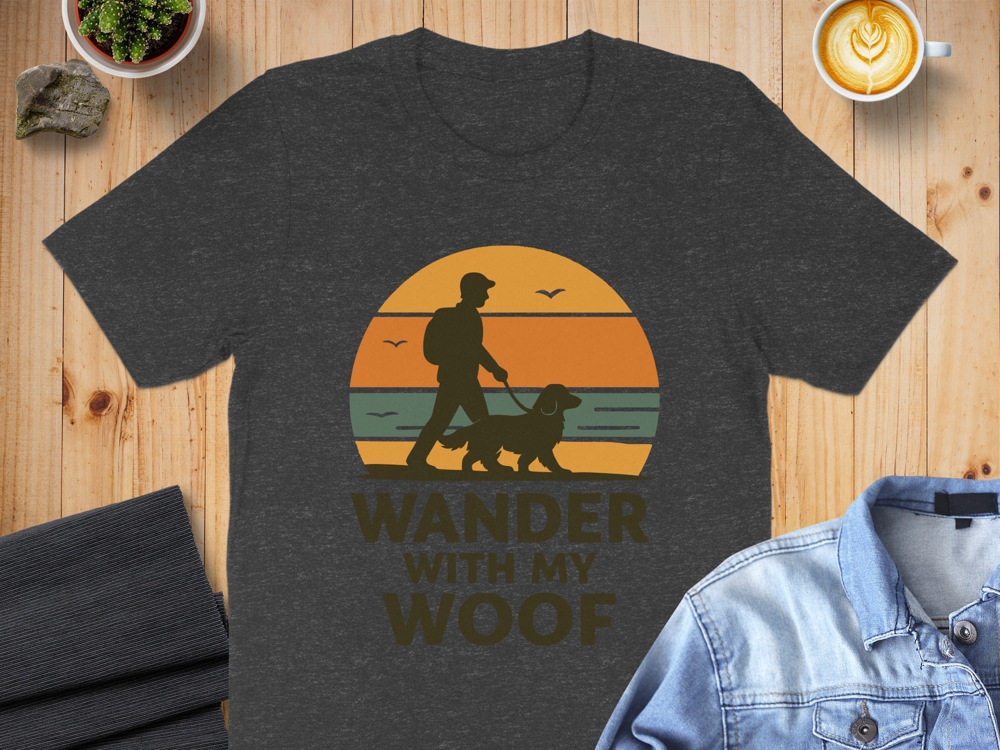 Wander with My Woof Graphic T-shirt for Dog Lovers