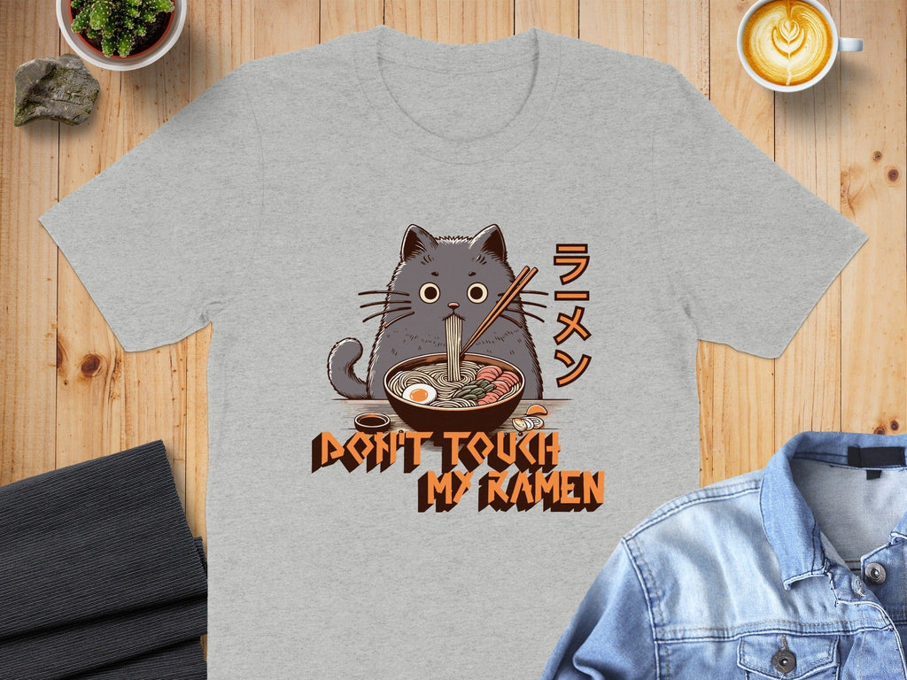 Cute Cat Don't Touch My Ramen Graphic T-shirt