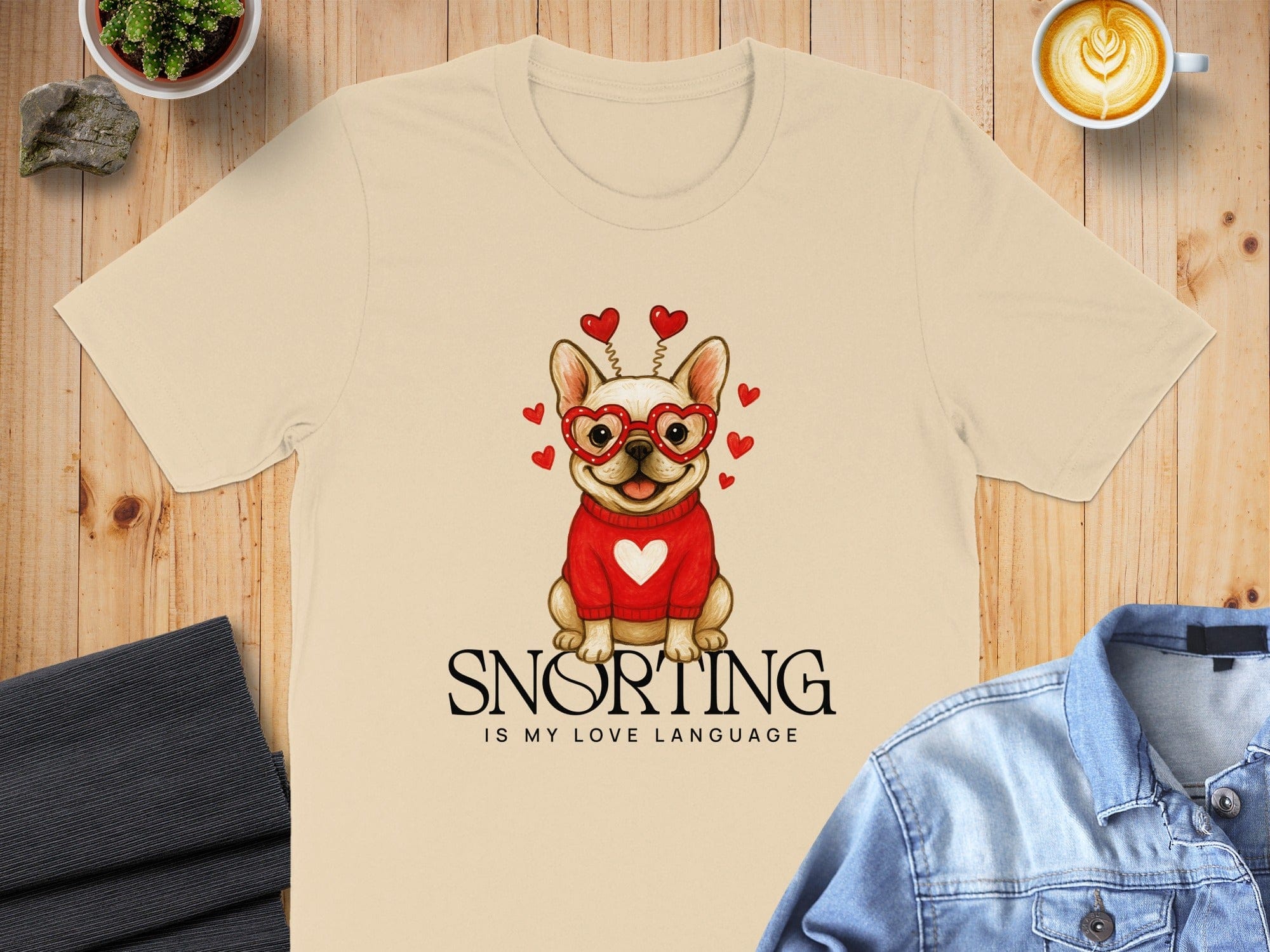 Snorting Is My Love Language Adorable Dog T-Shirt