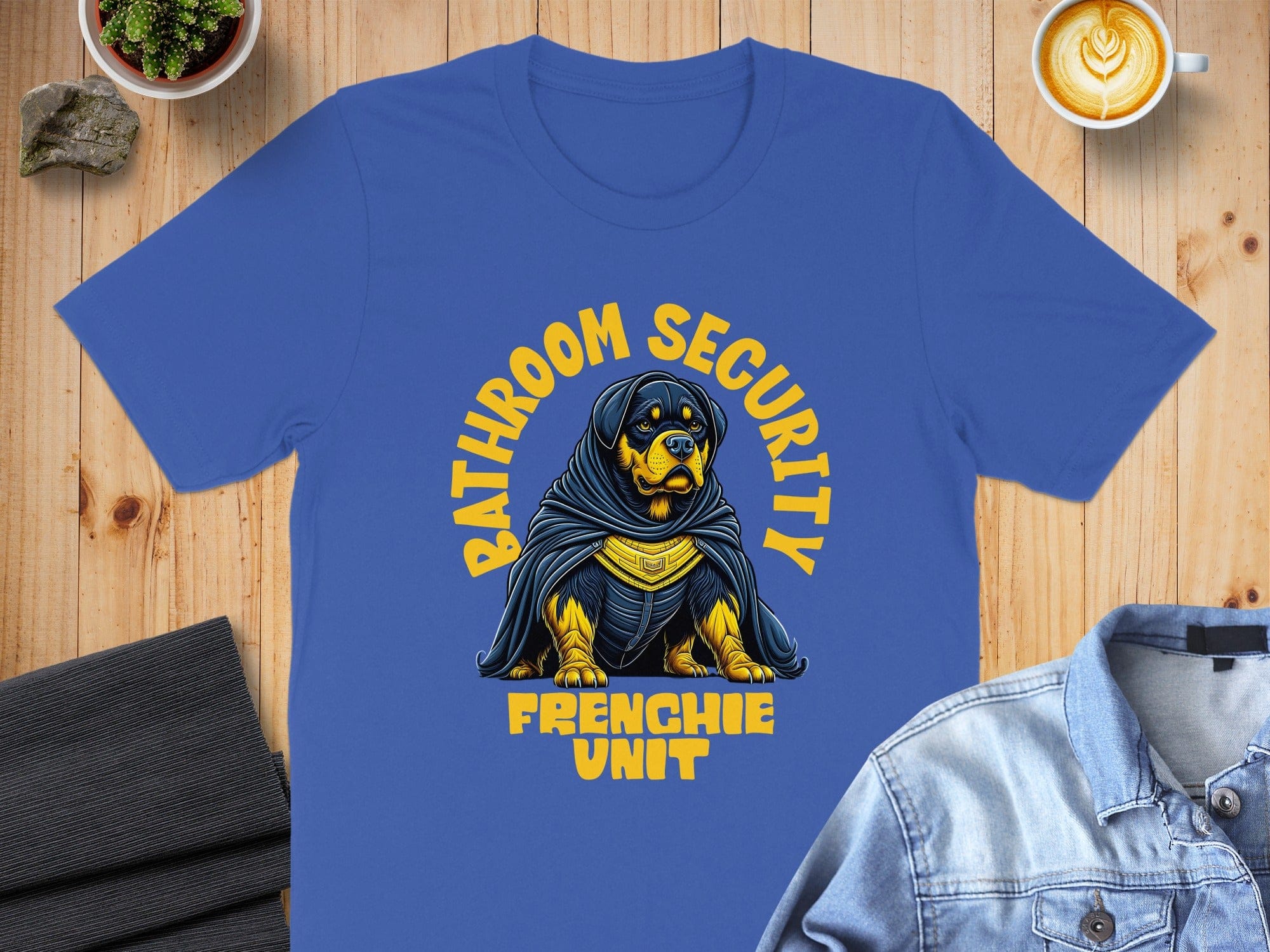 Bathroom Security Frenchie Unit graphic t-shirt