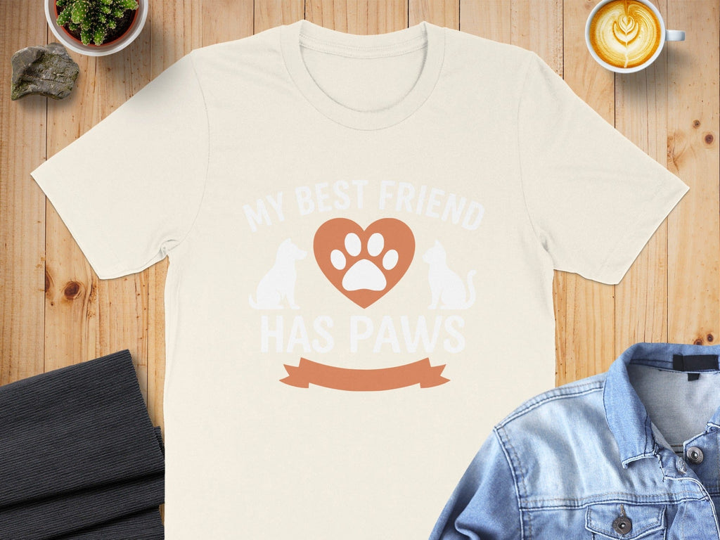My Best Friend Has Paws Heart Design T-shirt