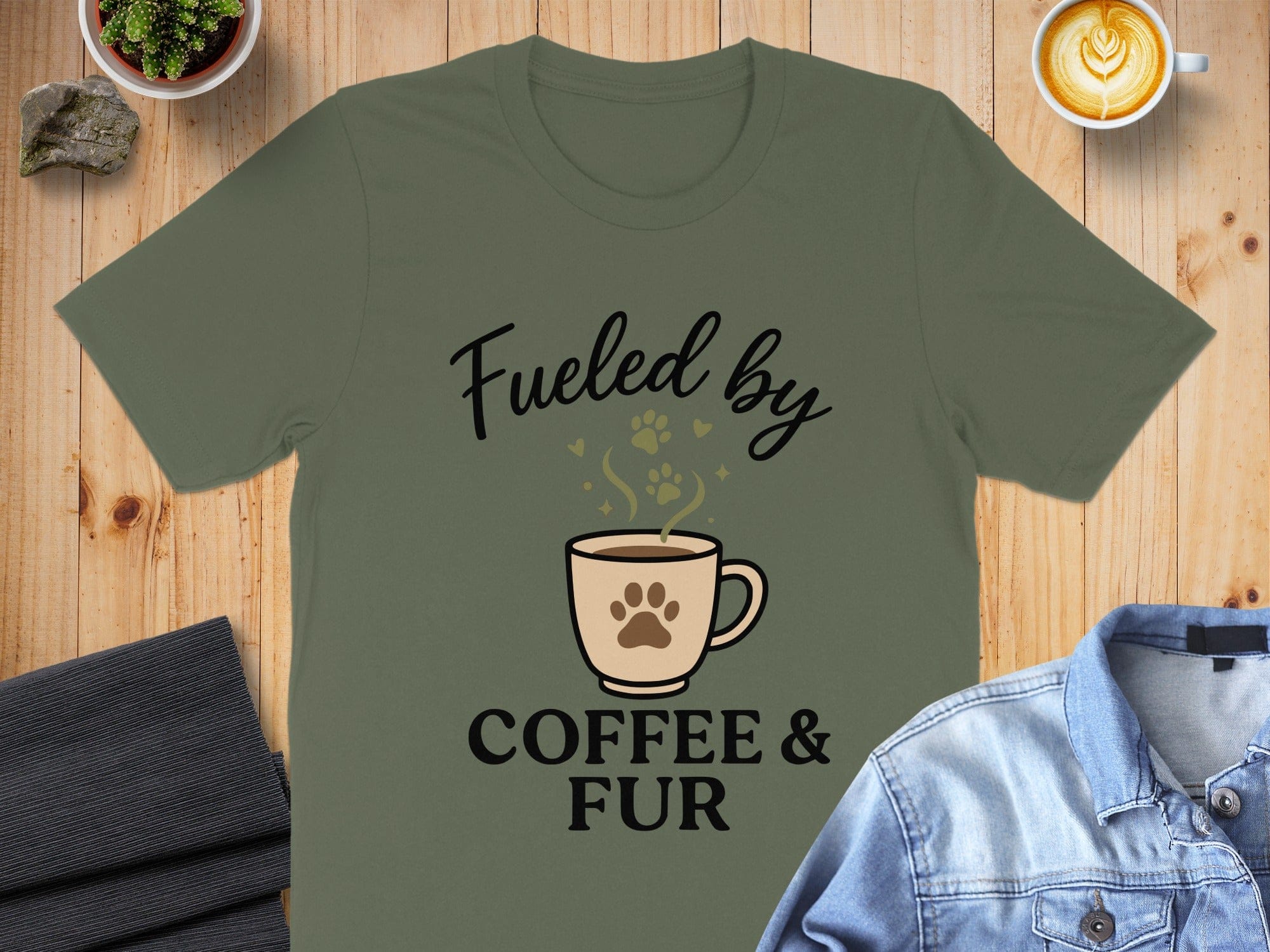 Fueled By Coffee & Fur Graphic Shirt