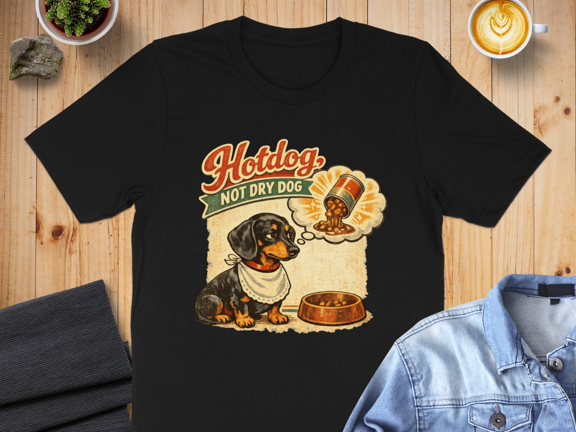 Hotdog Not Dry Dog Funny Dachshund Graphic T-shirt