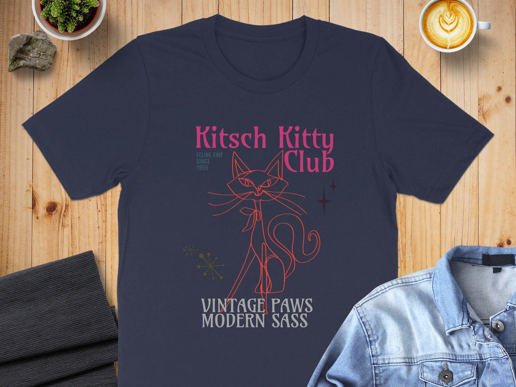 Kitsch Kitty Club Vintage Paws Modern Sass Tee