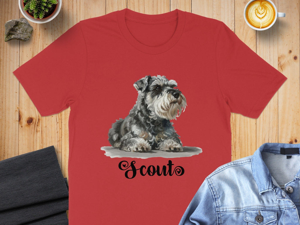Personalized Dog Illustration Shirt with Name Scout