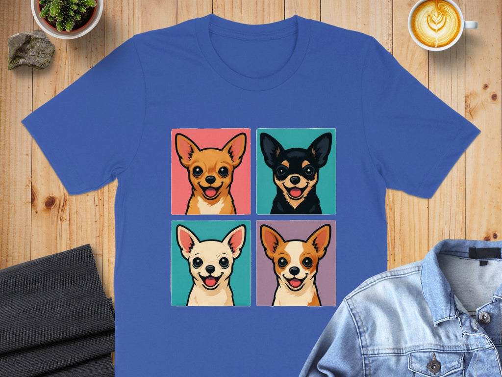 Bright Pop Art Chihuahua Graphic Tee Shirt